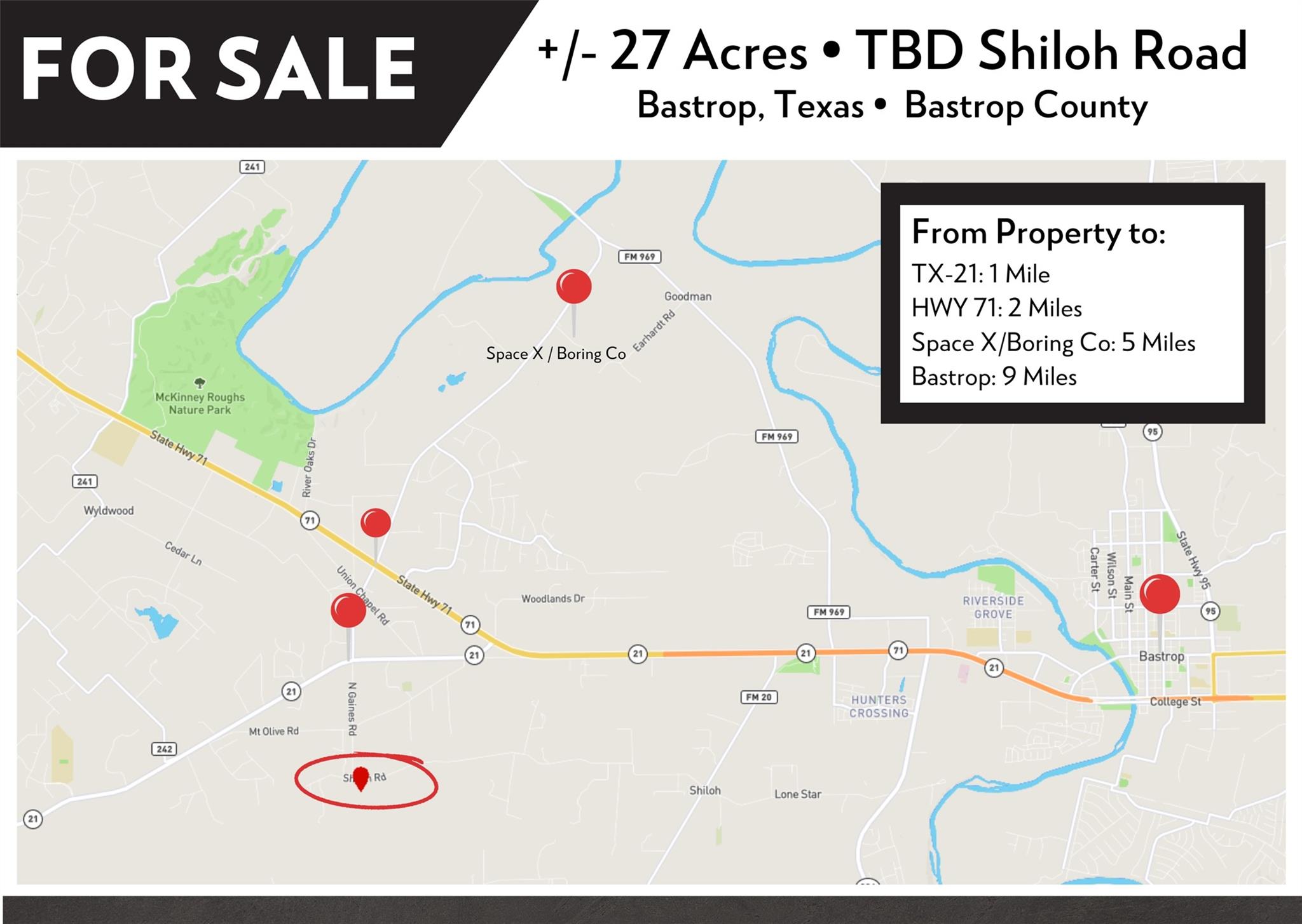 TBD (27 Acres) Shiloh Rd, Bastrop, TX 78602