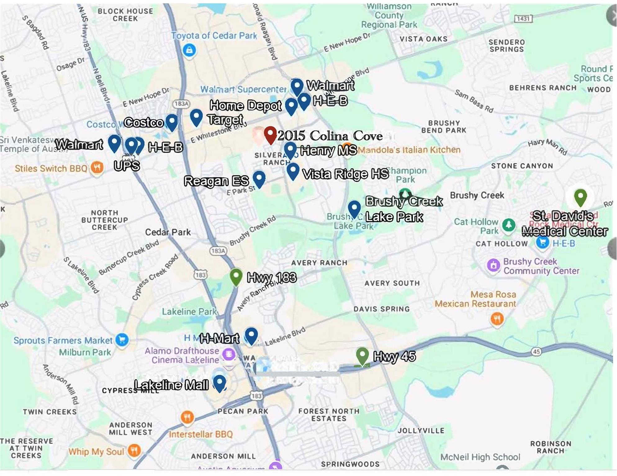 2015 Colina Cv, Cedar Park, TX 78613