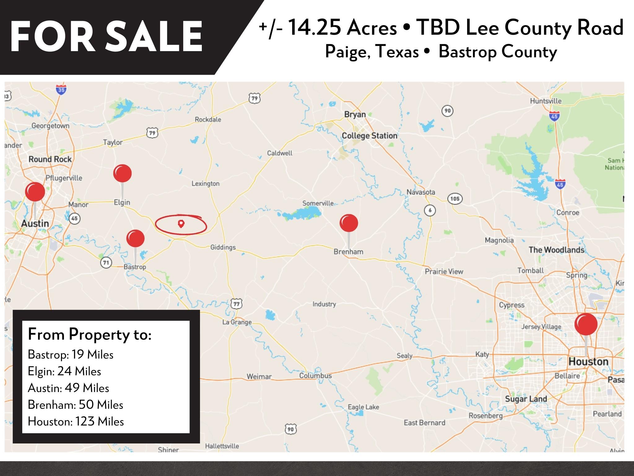 TBD (14.253 Acres) Lee County Rd, Paige, TX 78659