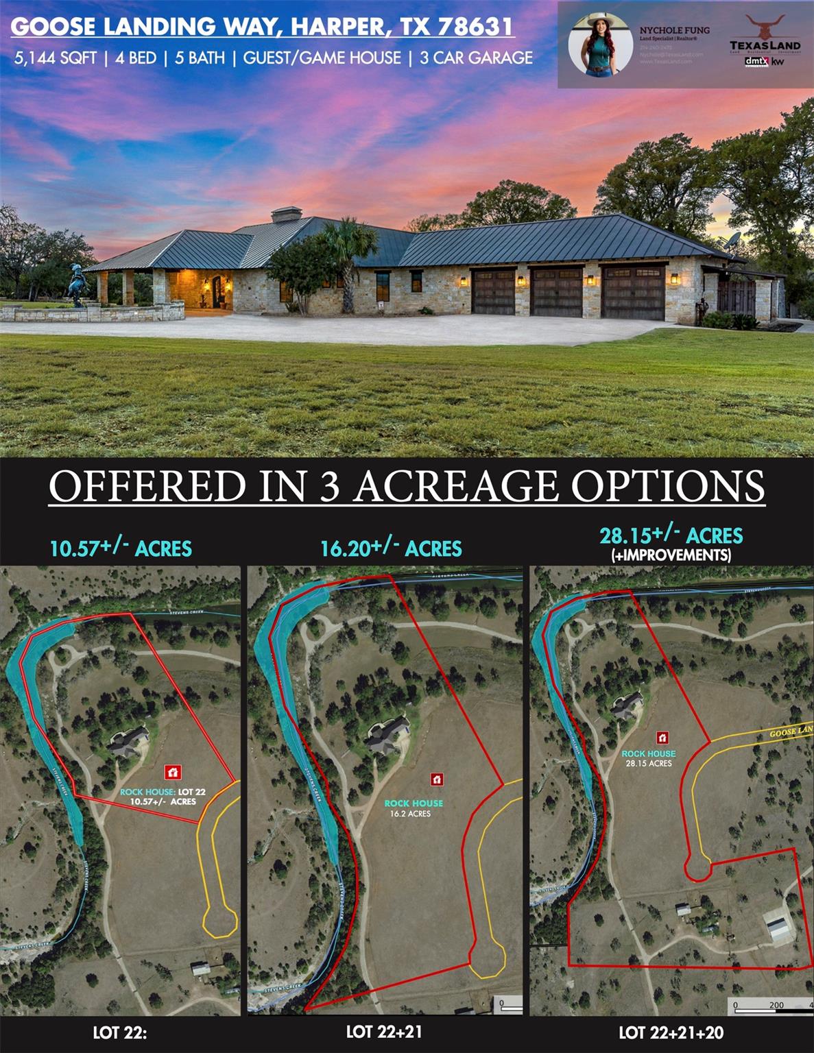 170 Goose Landing 10.57acres Way # 10.57acres, Harper, TX 78631