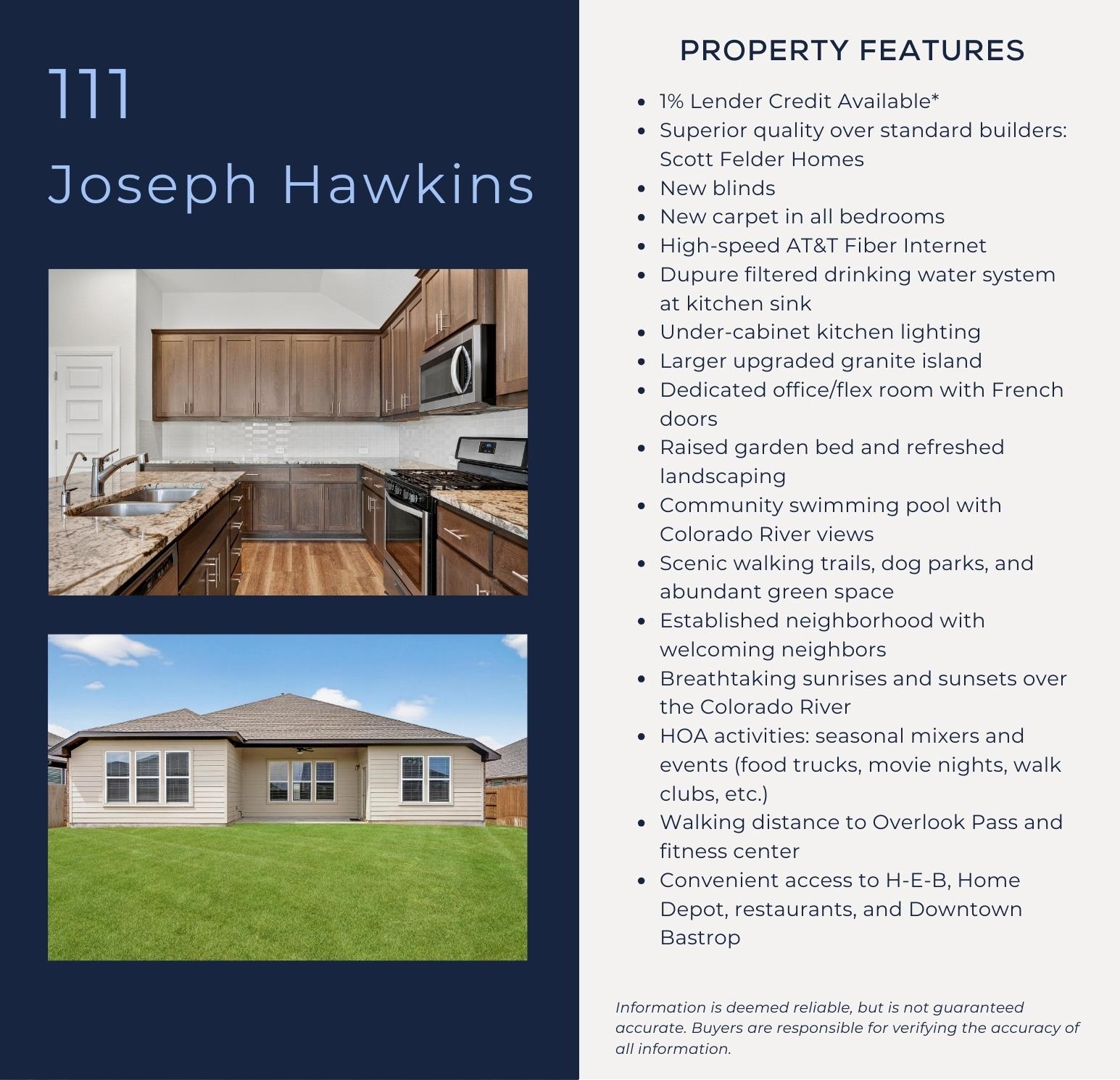 111 Joseph Hawkins Ln, Bastrop, TX 78602