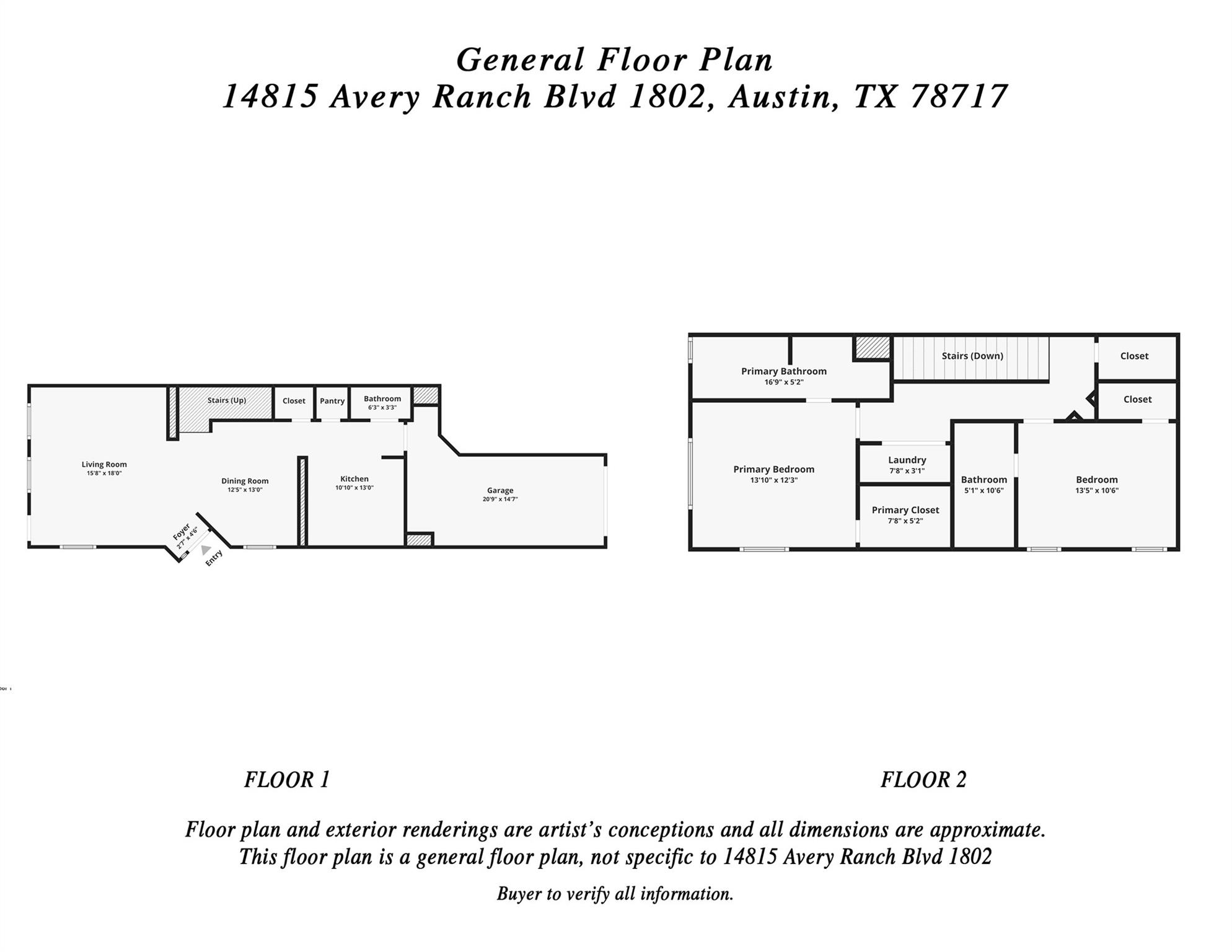 14815 Avery Ranch Blvd # 1802, Austin, TX 78717