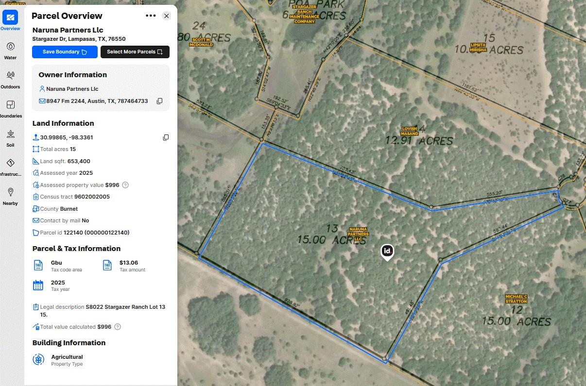 Tract 13 StarGazer Ranch, Lampasas, TX 76550