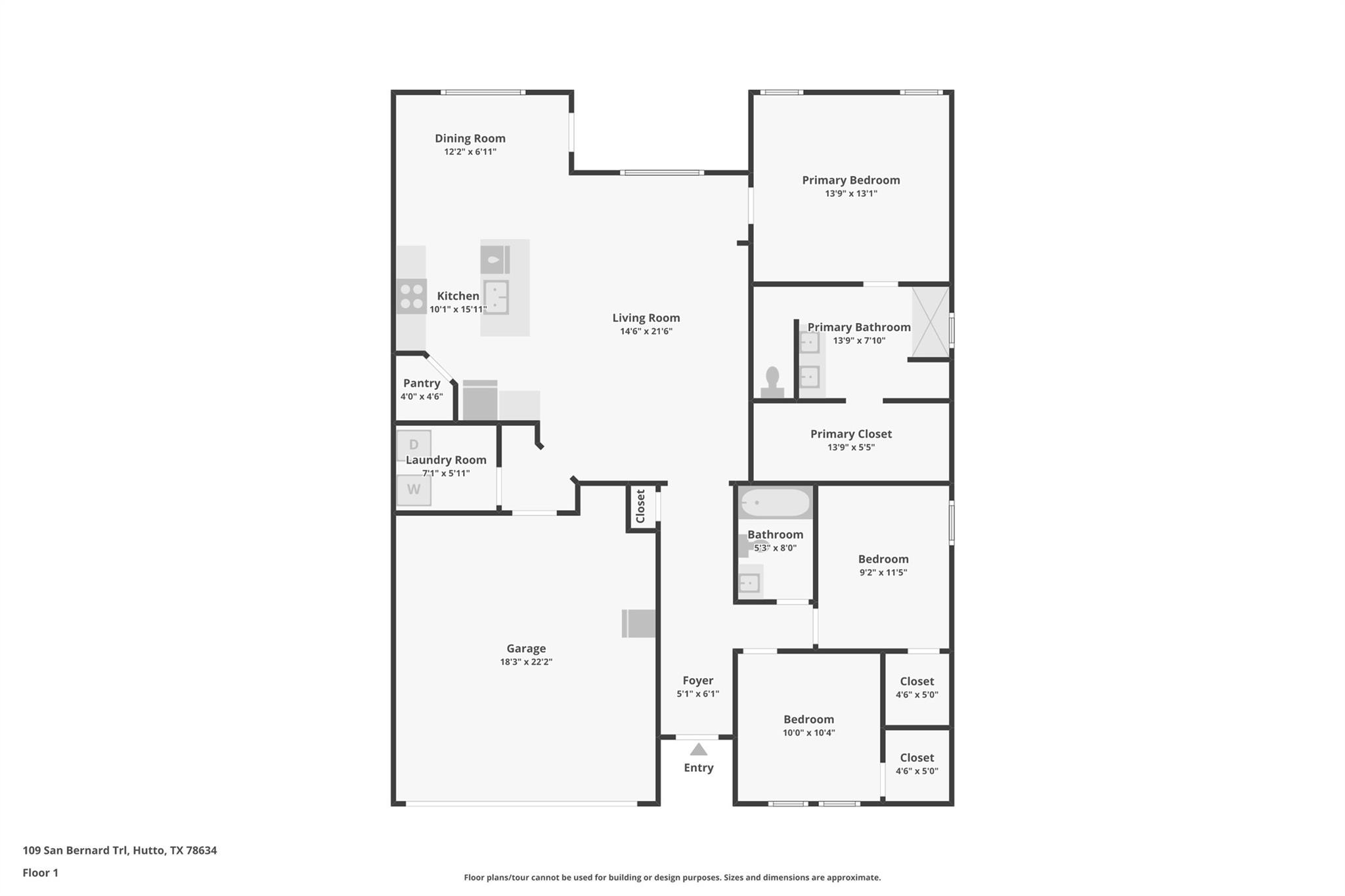 109 San Bernard Trl, Hutto, TX 78634