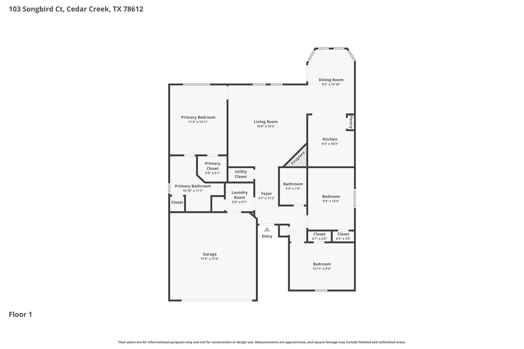 103 Songbird Ct, Cedar Creek, TX 78612