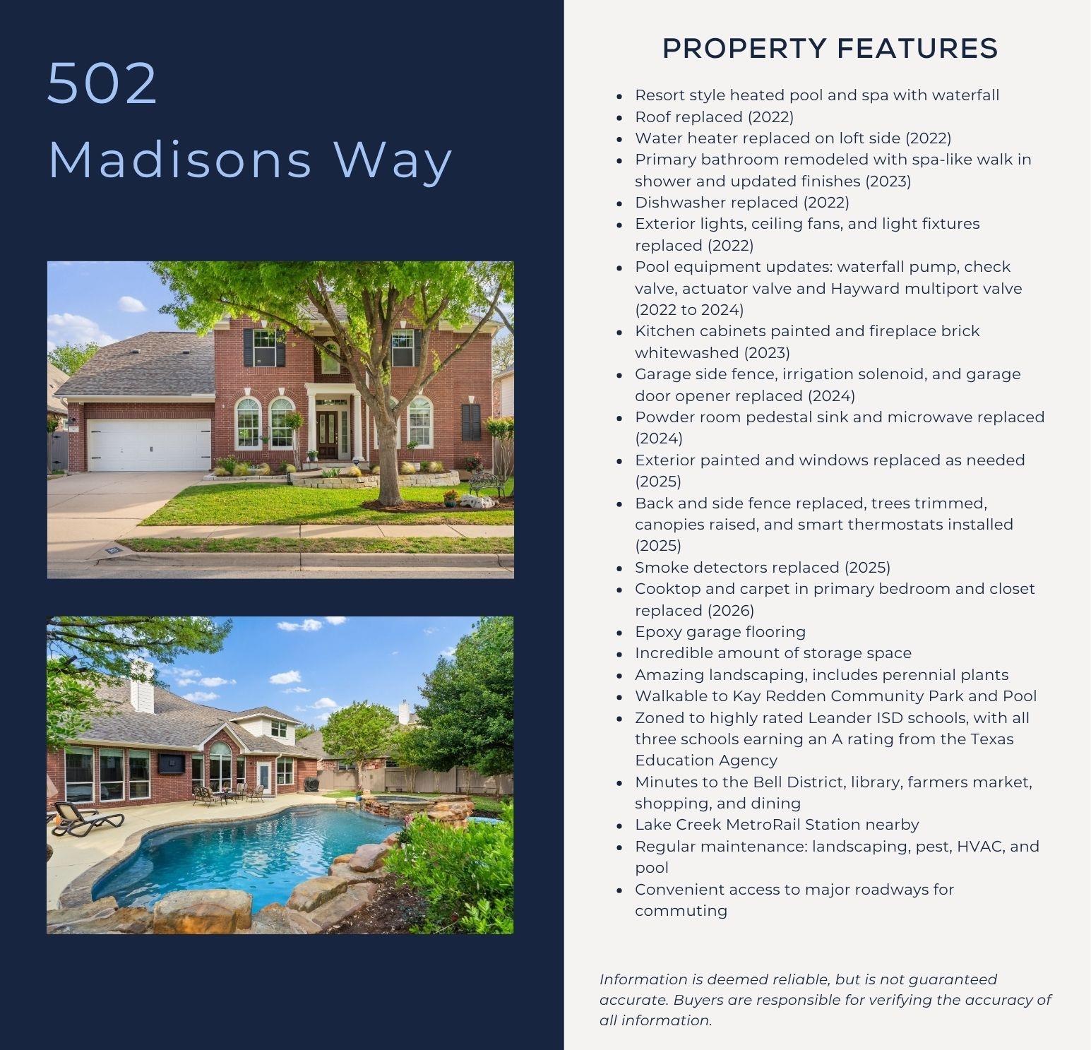 502 Madisons Way, Cedar Park, TX 78613
