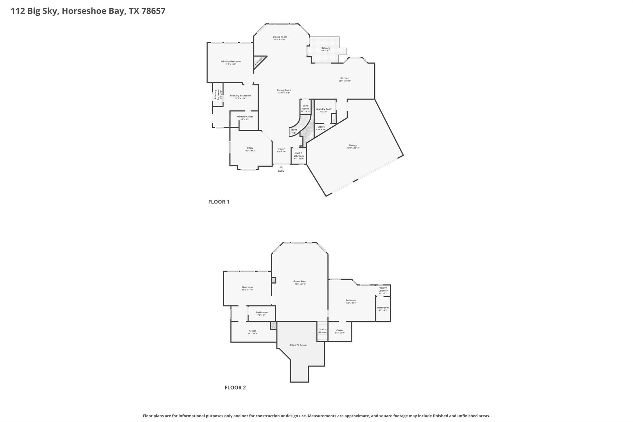 112 Big Sky Dr, Horseshoe Bay, TX 78657