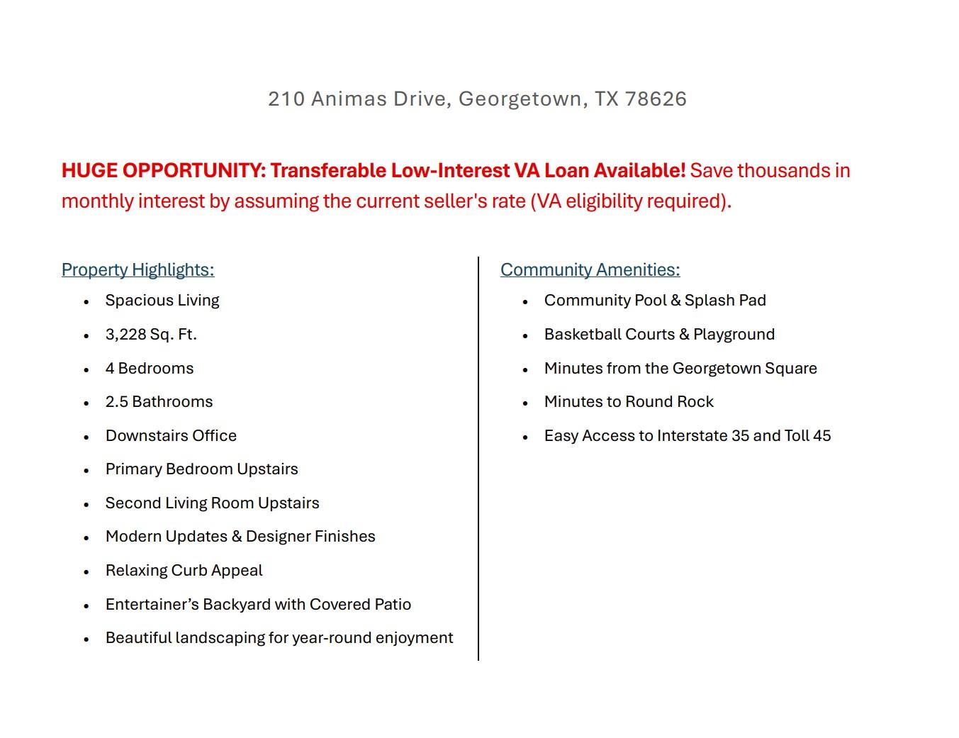 210 Animas Dr, Georgetown, TX 78626