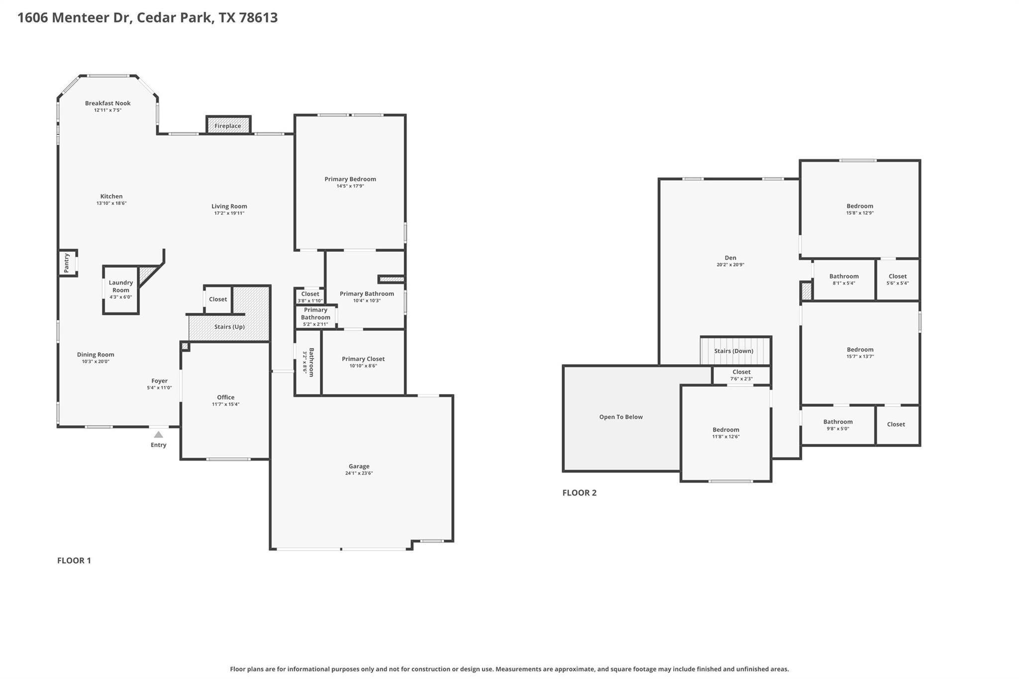 1606 Menteer Dr, Cedar Park, TX 78613
