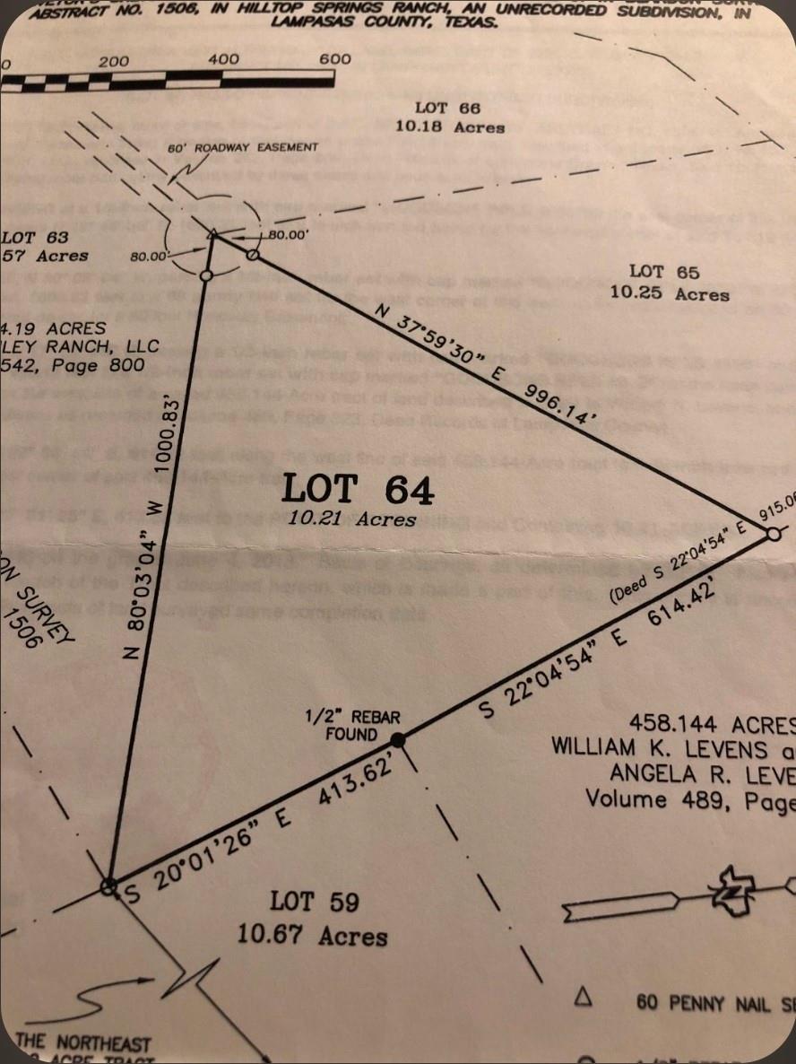 TBD Lot 64 FM 580 E 0123, Lampasas, TX 76550