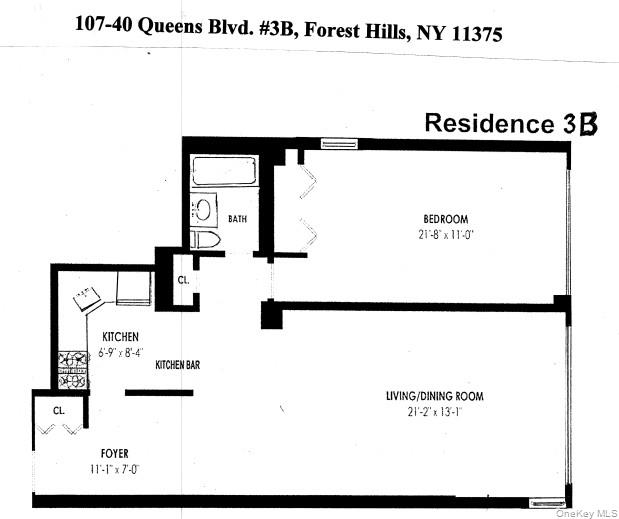 107-40 Queens Boulevard # Apt 3B, Forest Hills, NY 11375