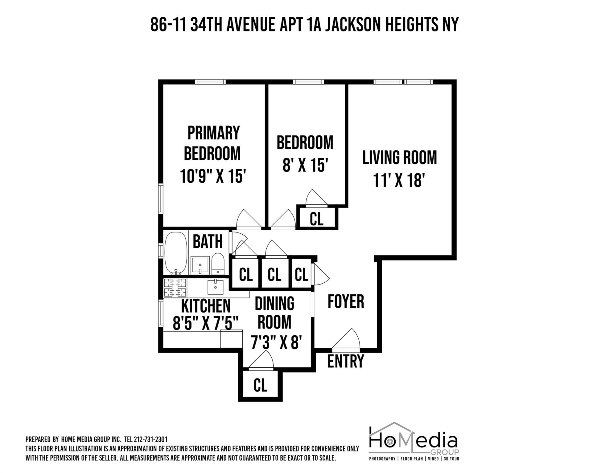 86-11 34th Avenue # 1A, Jackson Heights, NY 11372