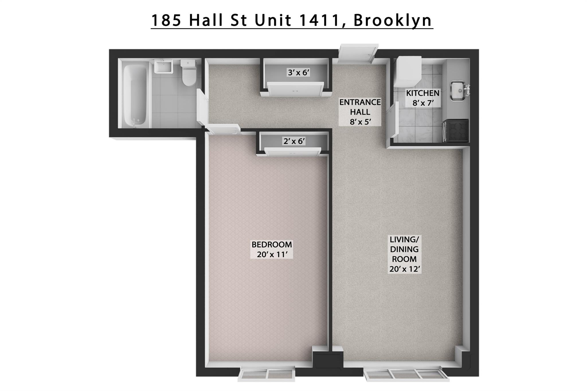 185 Hall Street # 1411, Brooklyn, NY 11205
