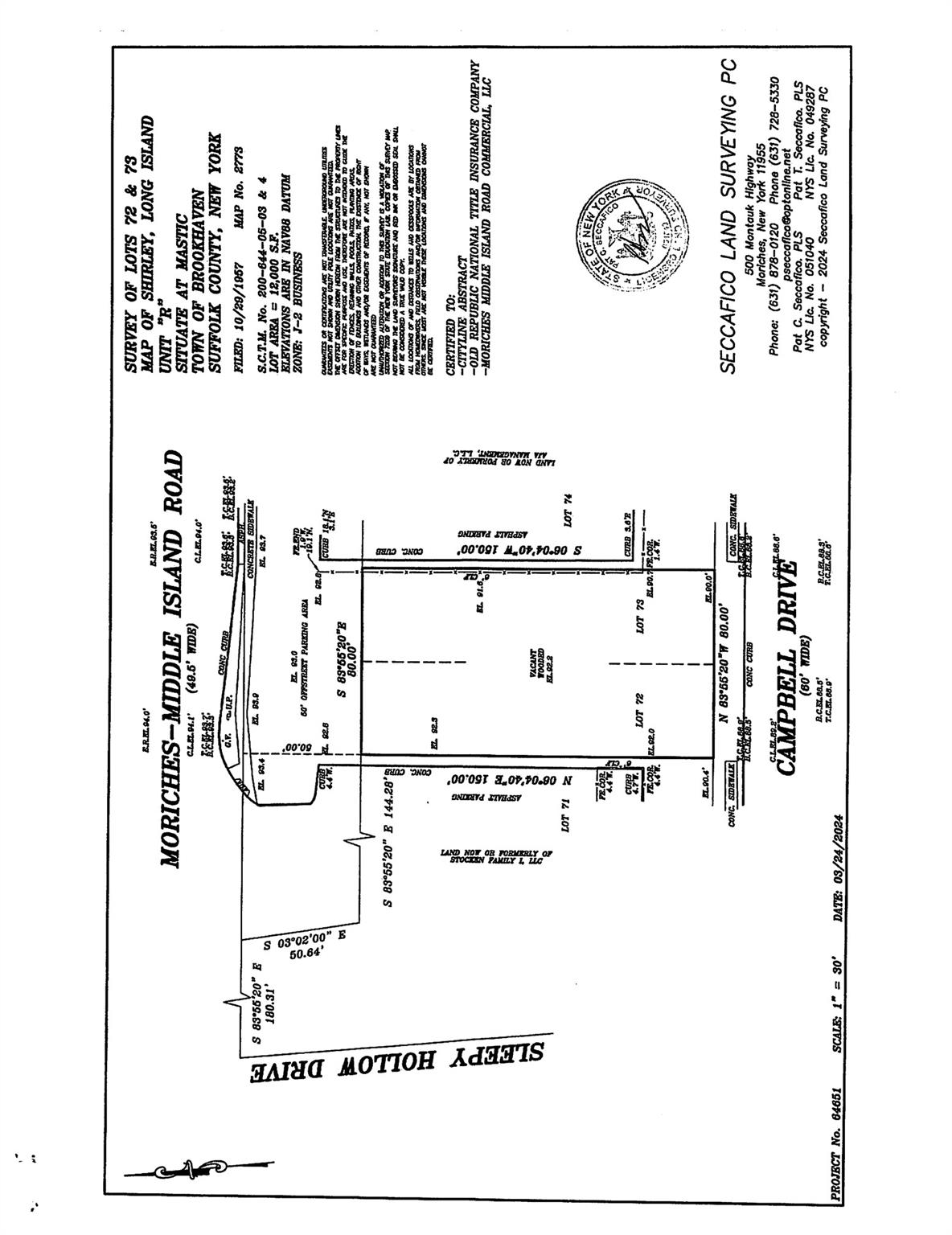 VL - (Sec 644 Lot 72) Moriches-Middle Island Road, Mastic, NY 11950