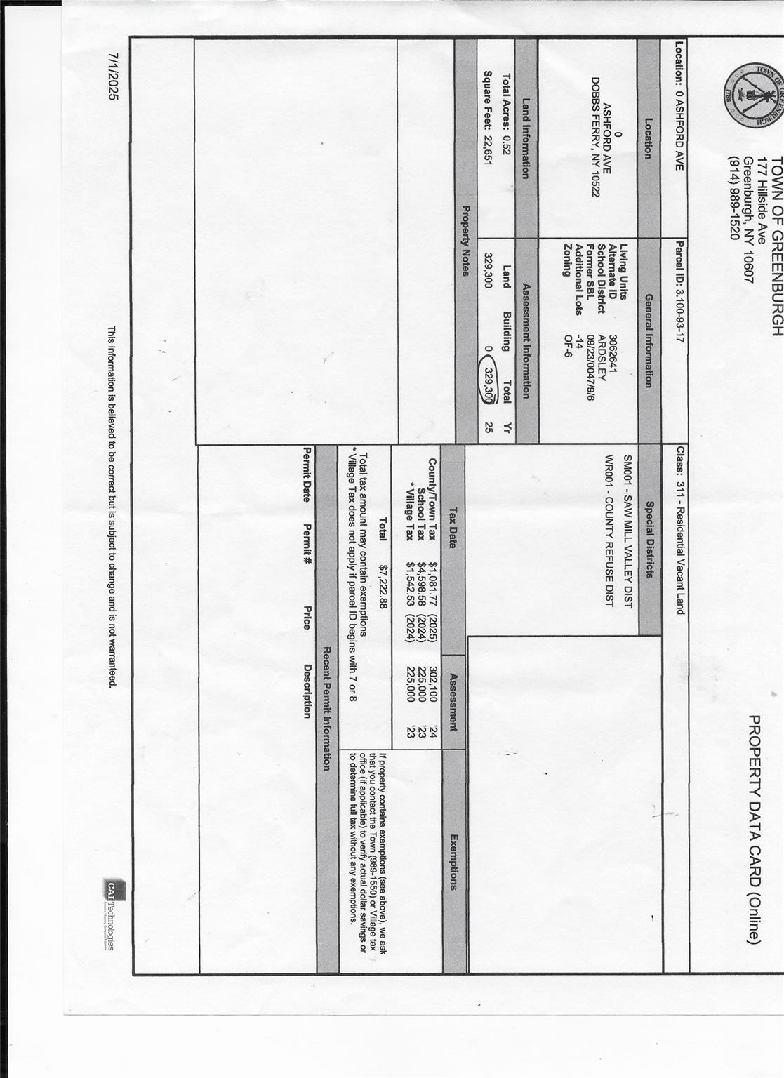 0 Ashford Avenue, Dobbs Ferry, NY 10522