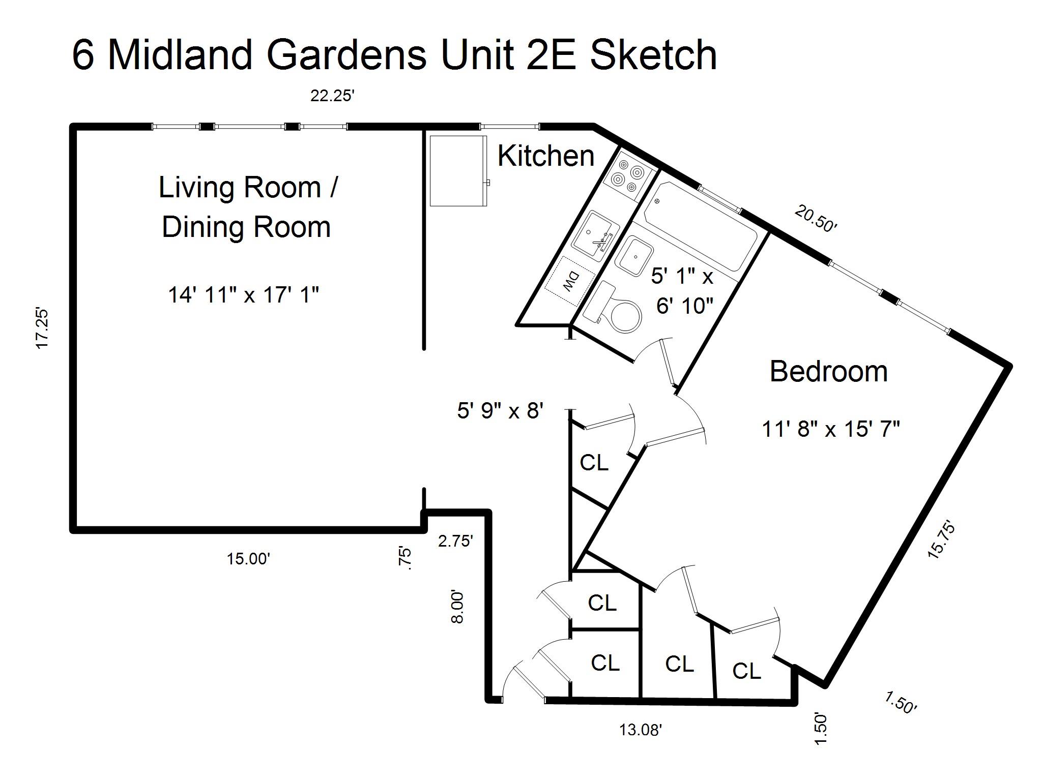 6 Midland Gardens # 2E, Bronxville, NY 10708