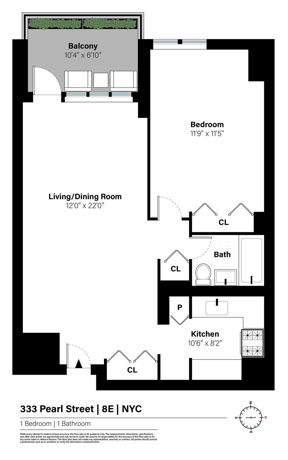 333 Pearl Street # 8E, New York (Manhattan), NY 10038