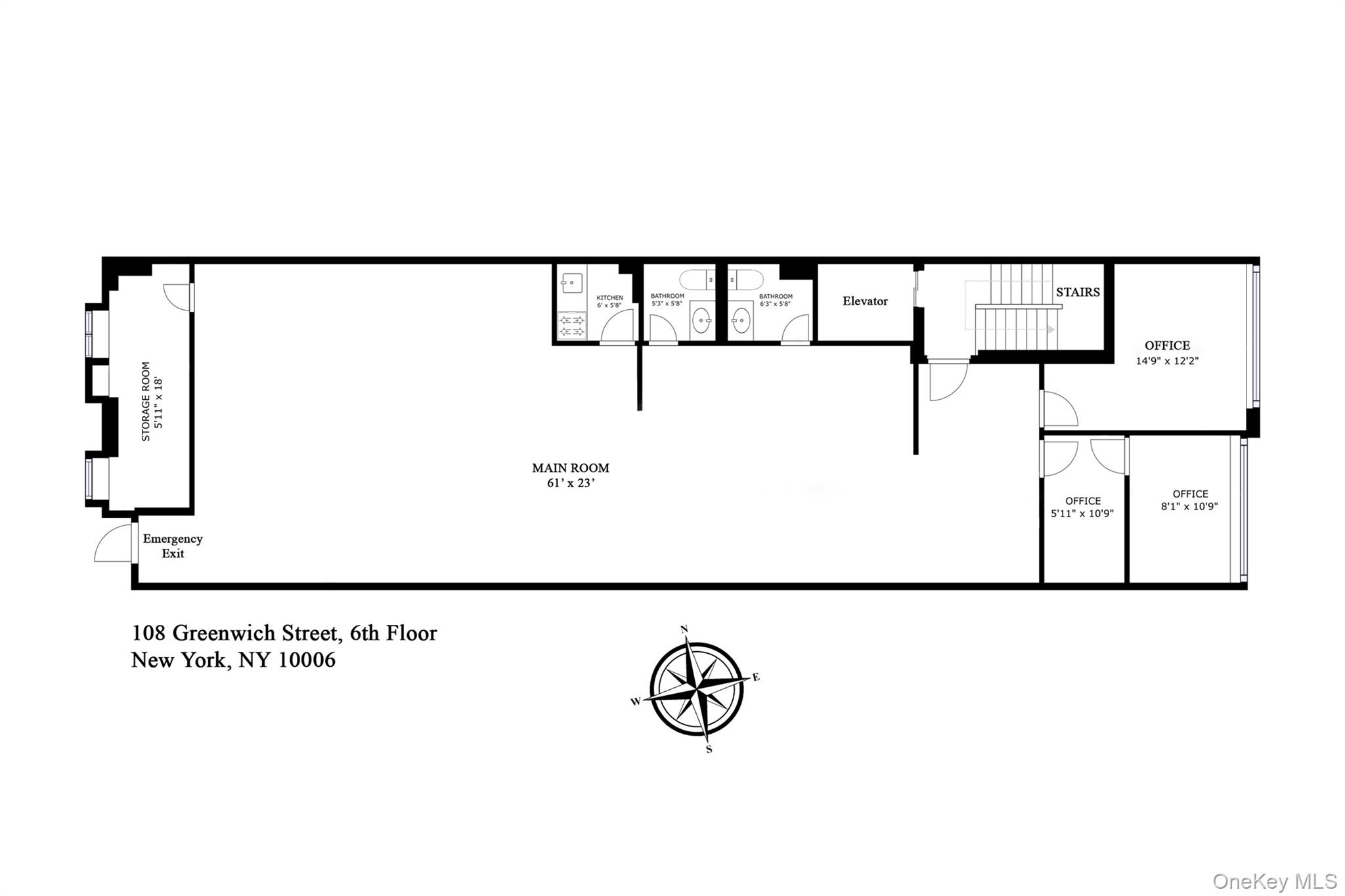 108 Greenwich Street # 6 FL, New York (Manhattan), NY 10006