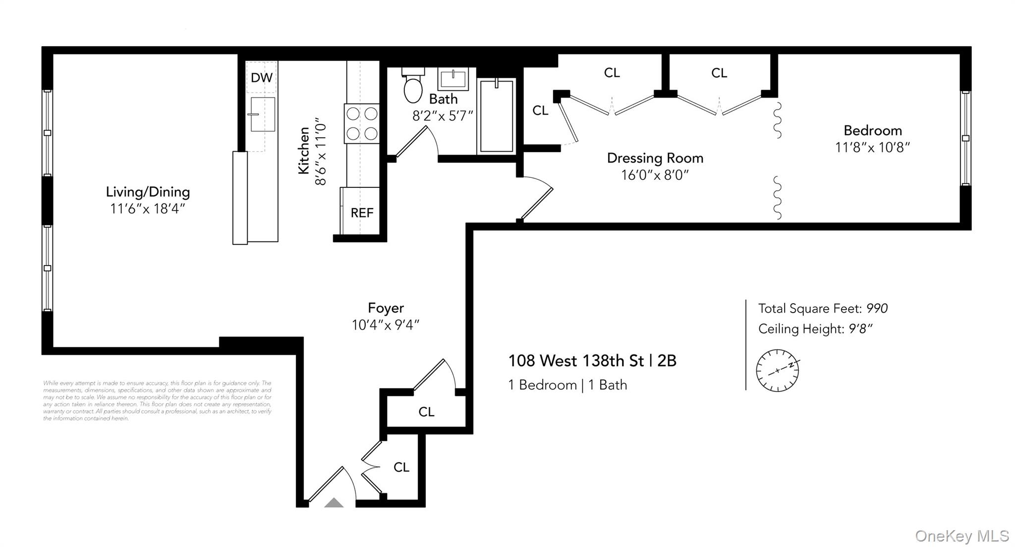 108 Odell Clark Place # 2B, New York (Manhattan), NY 10030