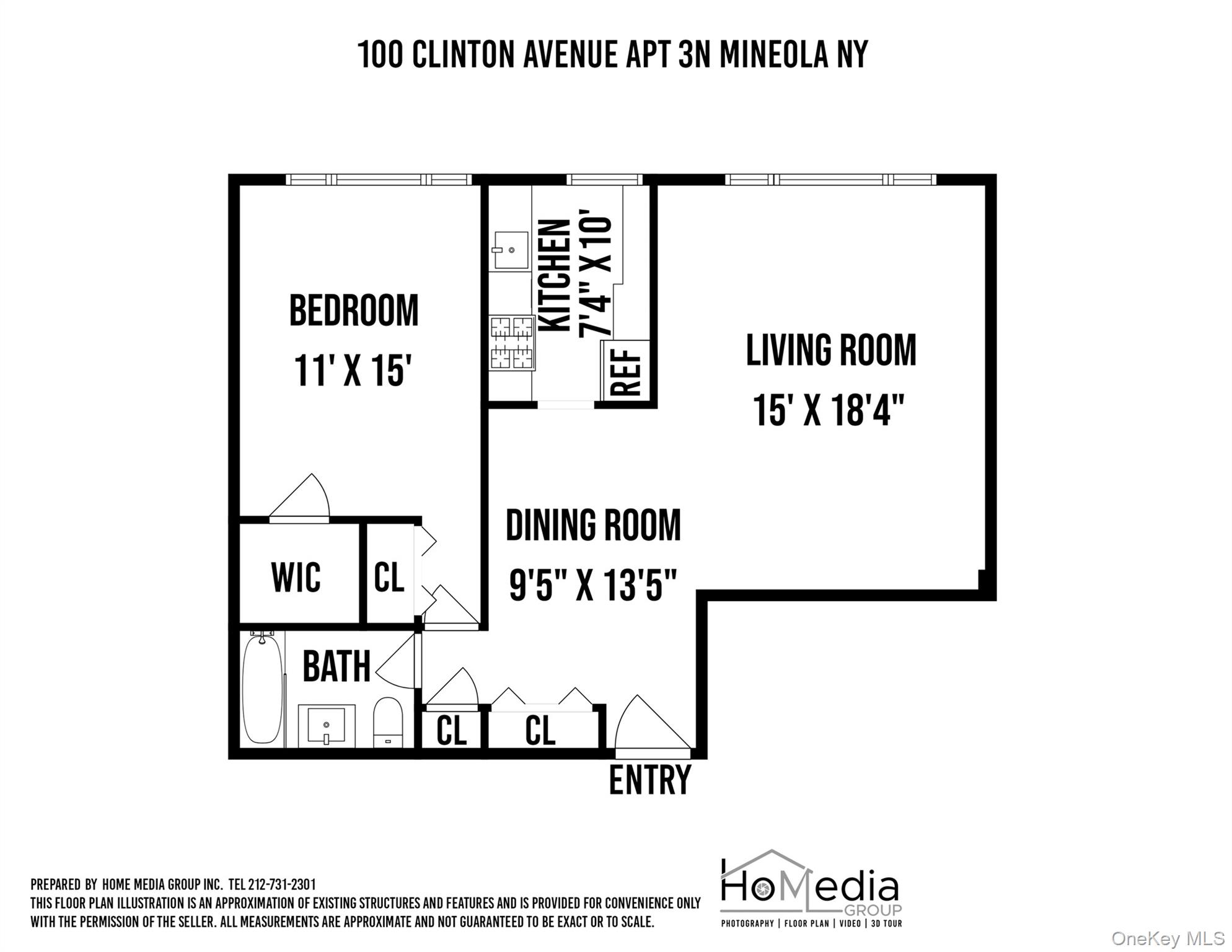 100 Clinton # 2N, Mineola, NY 11501