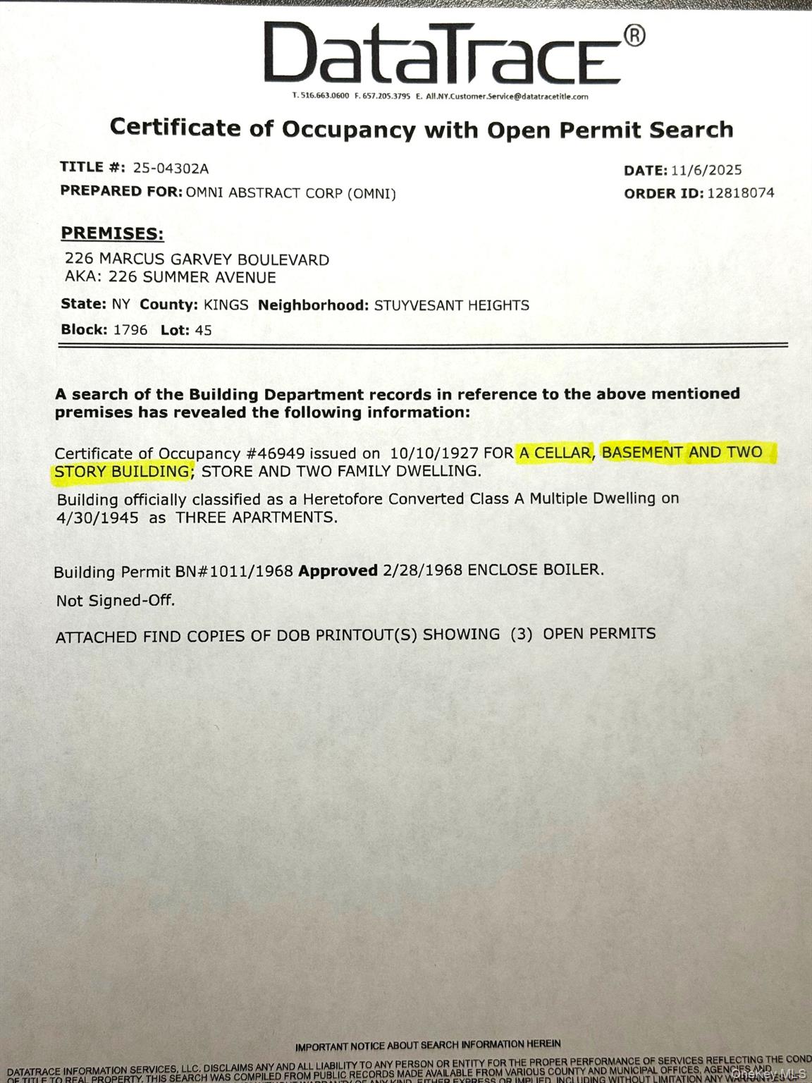 226 Marcus Garvey Boulevard, Brooklyn, NY 11221