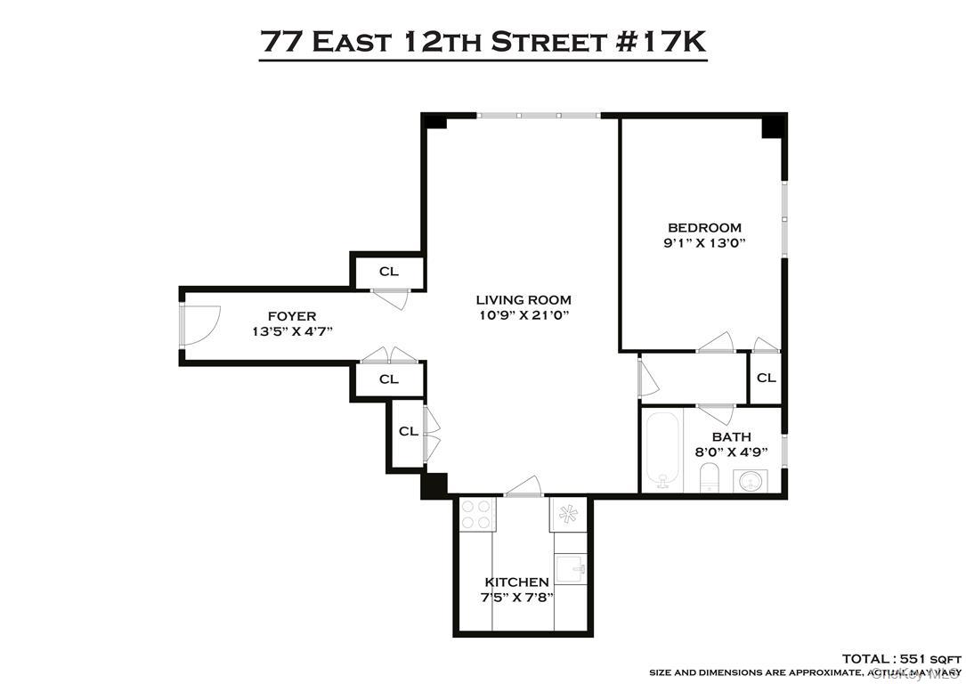 77 E 12 Street # 17K, New York (Manhattan), NY 10003