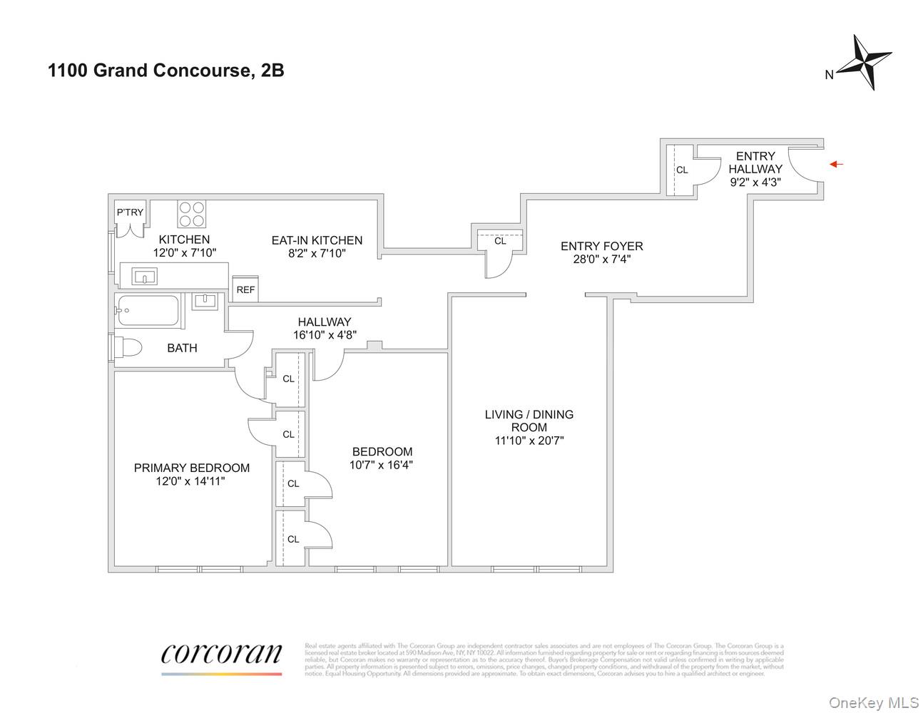 1100 Grand Concourse # 2B, Bronx, NY 10456