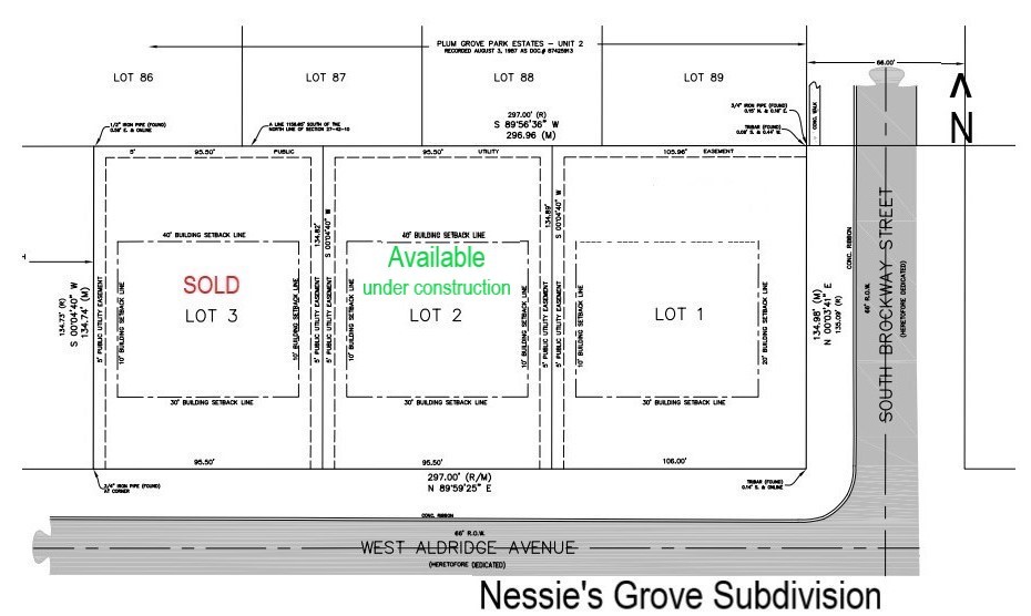 Lot 2, Nessie's Grove Sub Aldridge Avenue, Palatine, IL 60067