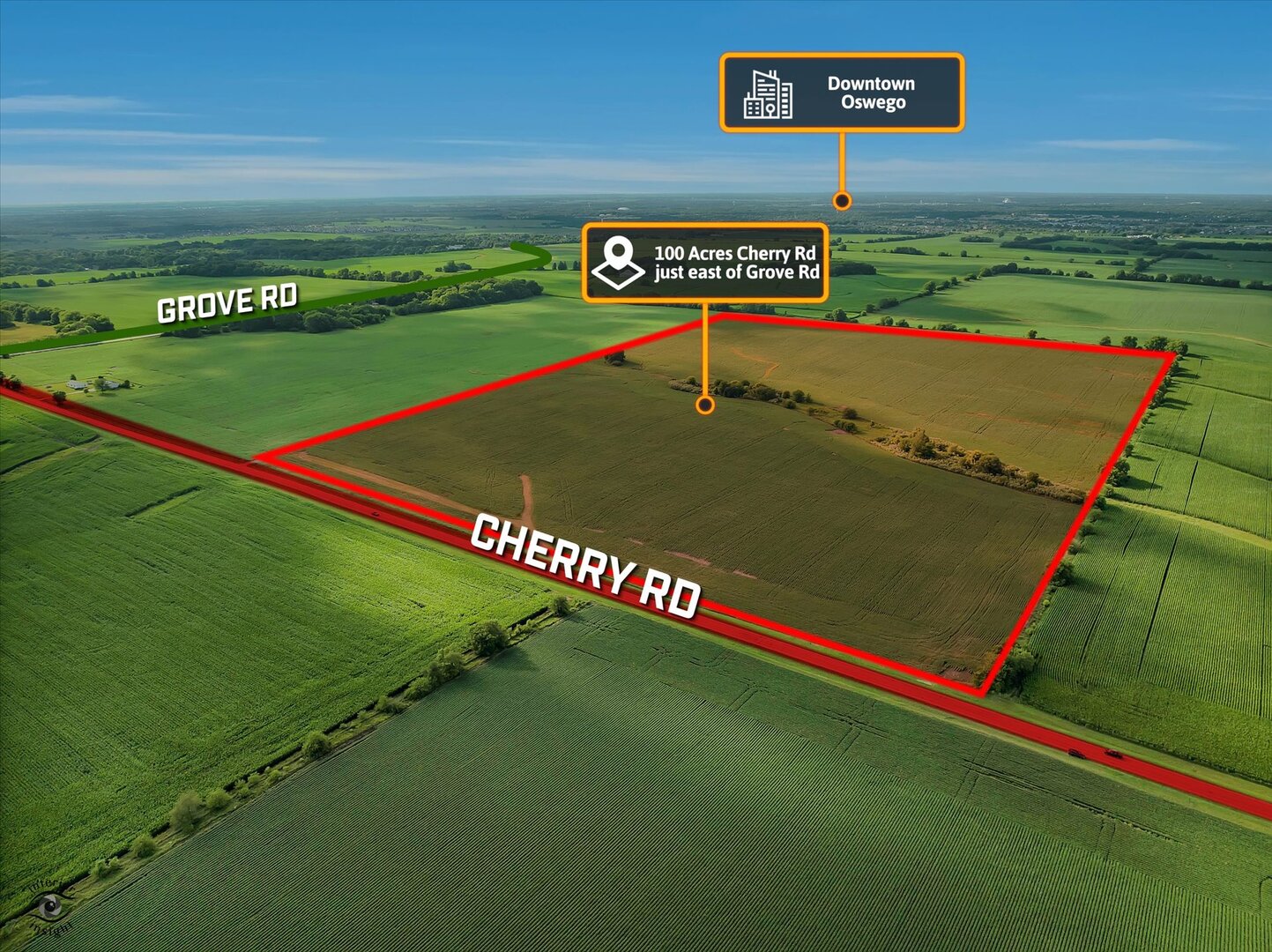 100 acres Cherry Road, Oswego, IL 60543