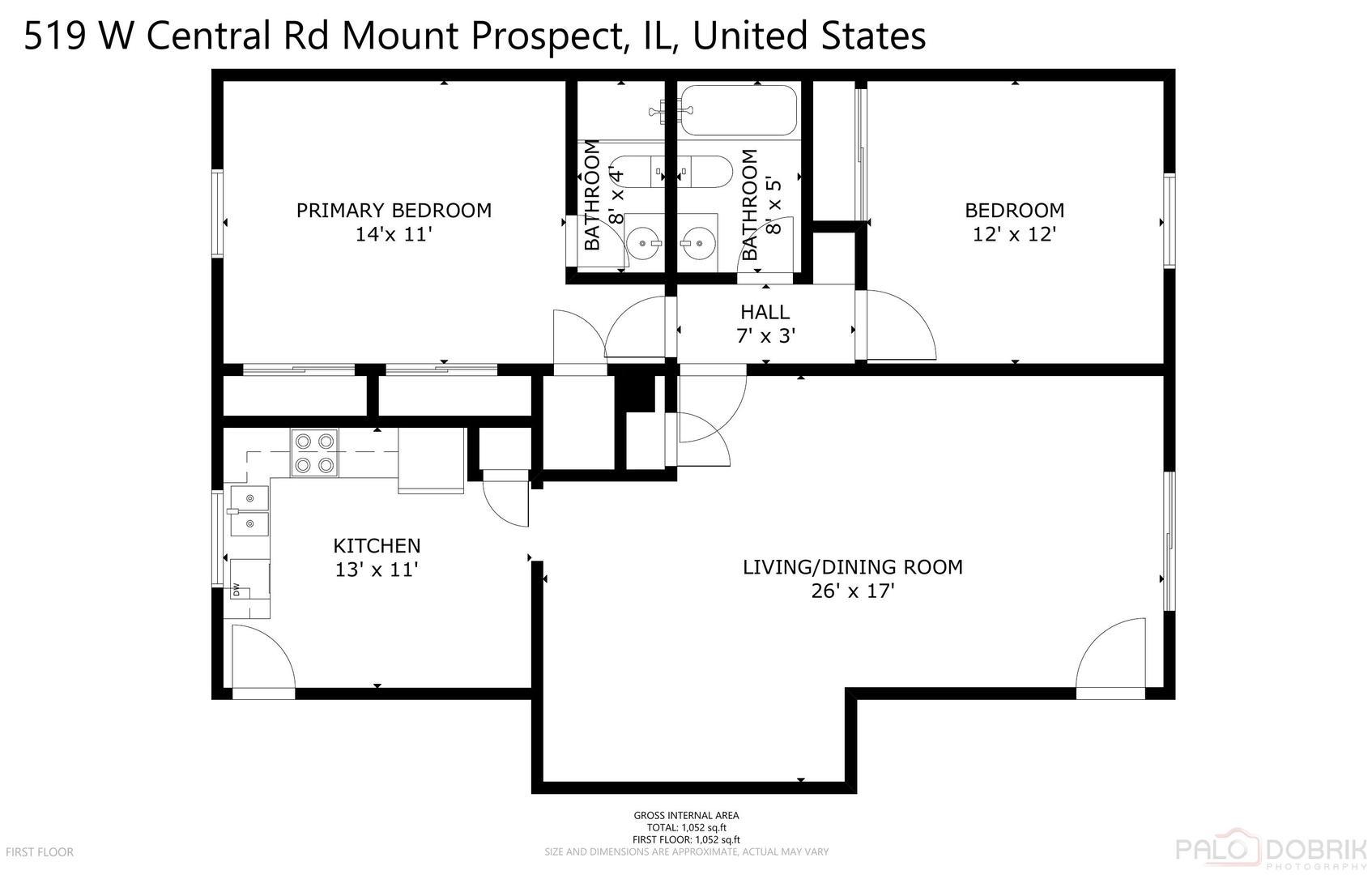 519 W Central Road #1B, Mount Prospect, IL 60056