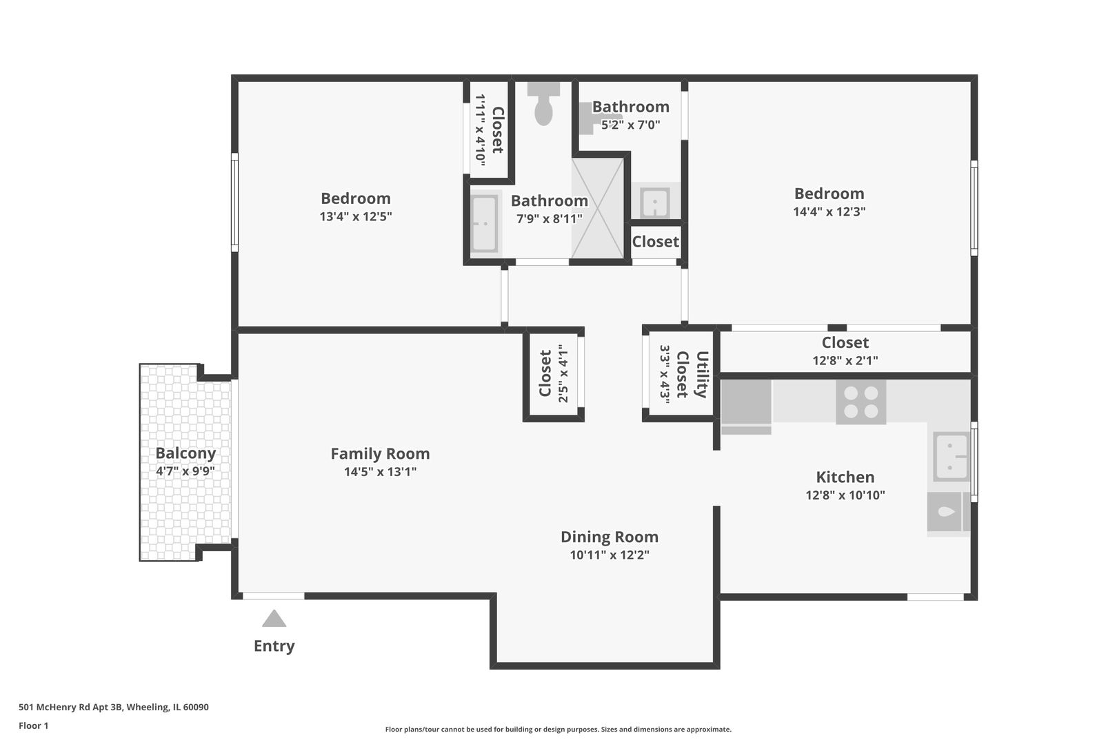 501 Mchenry Road #3B, Wheeling, IL 60090