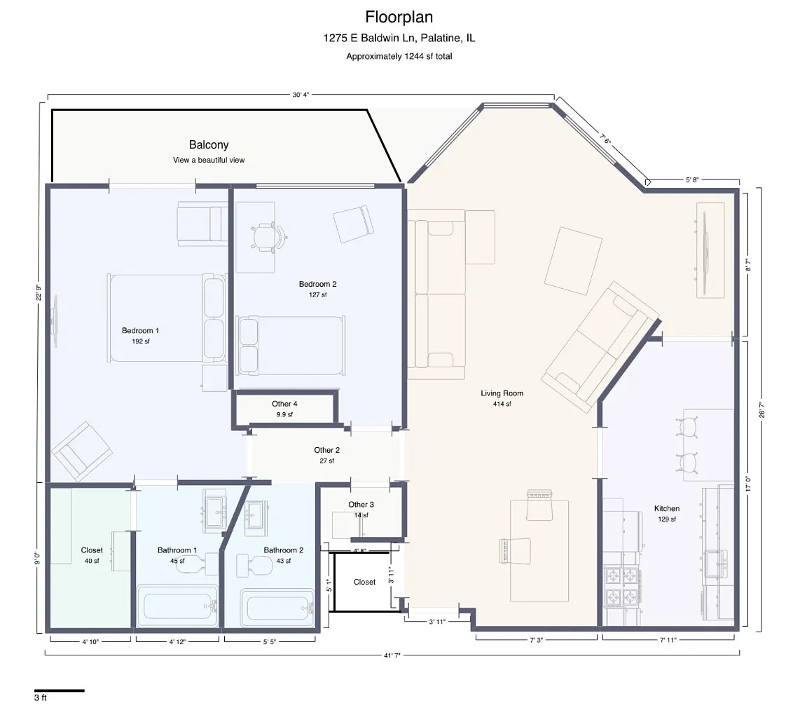 1275 E Baldwin Lane #601, Palatine, IL 60074