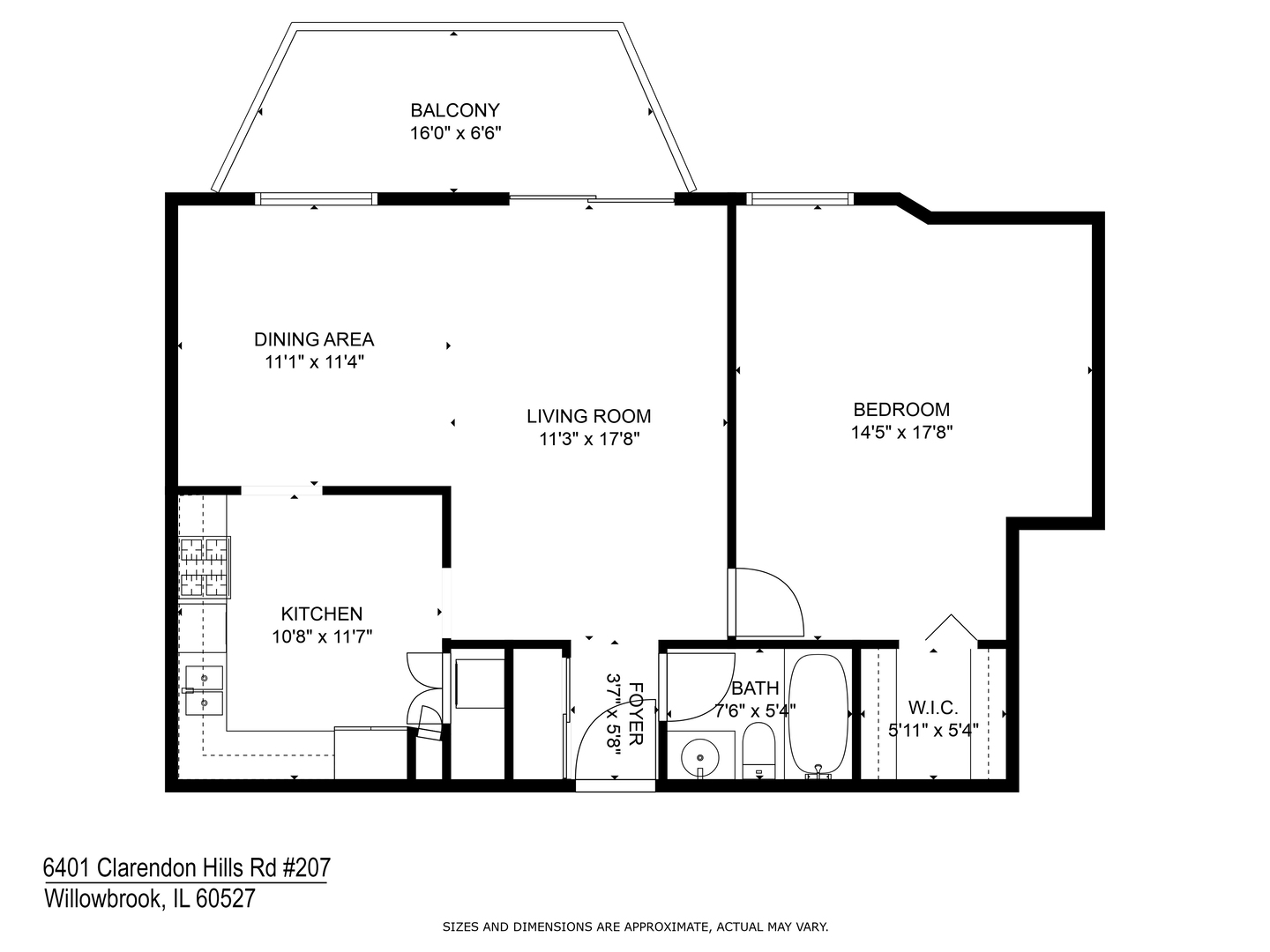 6401 Clarendon Hills Road #207, Willowbrook, IL 60527