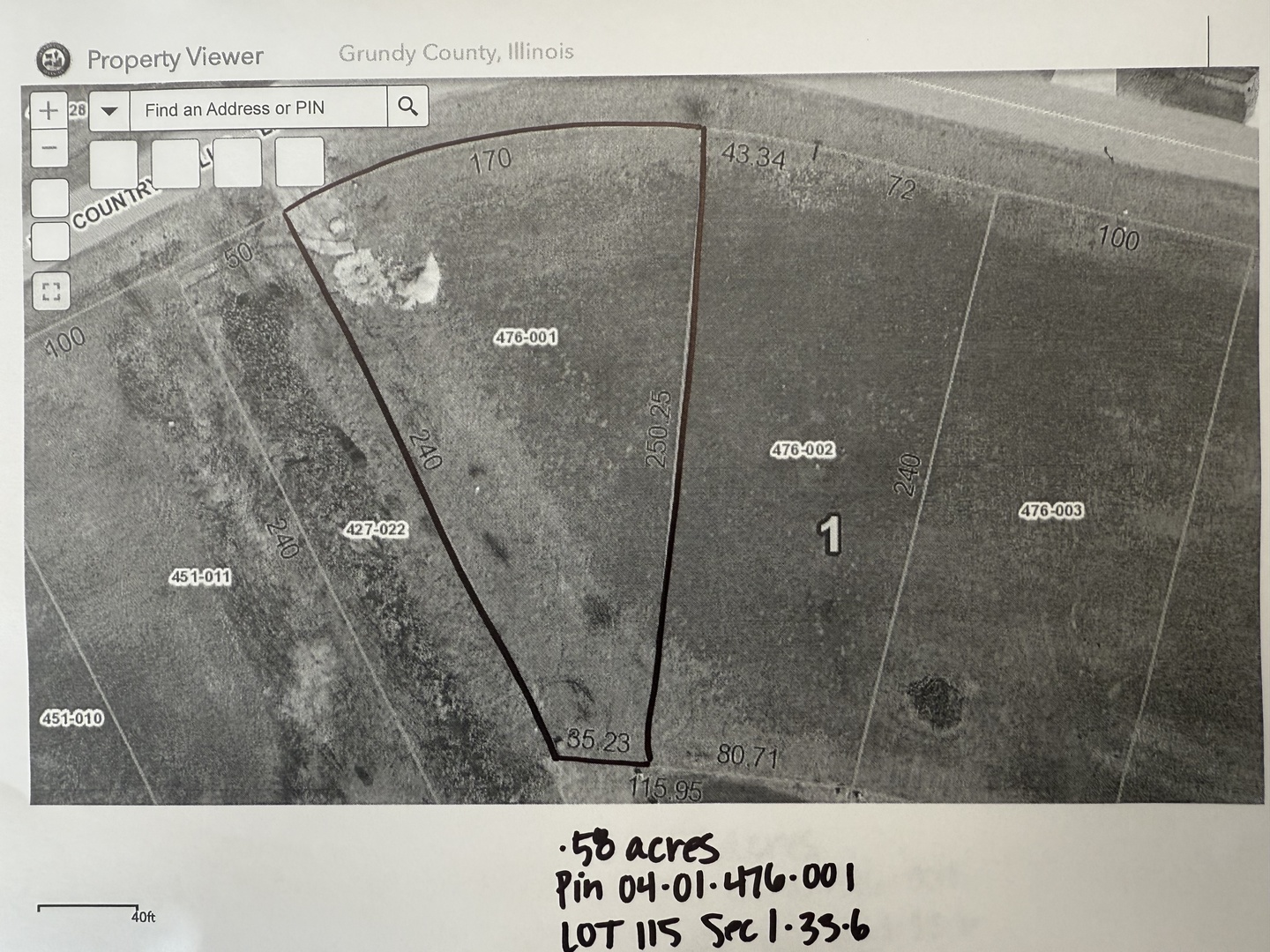 Lot 115 Sec 1-33-6 Country Club Lane, Morris, IL 60450