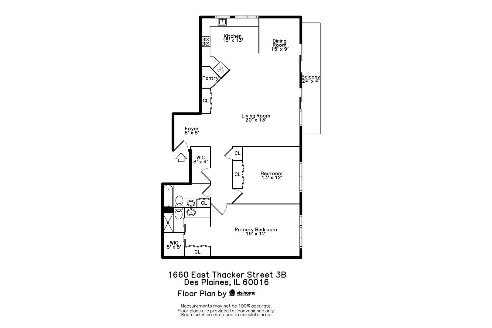 1660 E Thacker Street #3B, Des Plaines, IL 60016