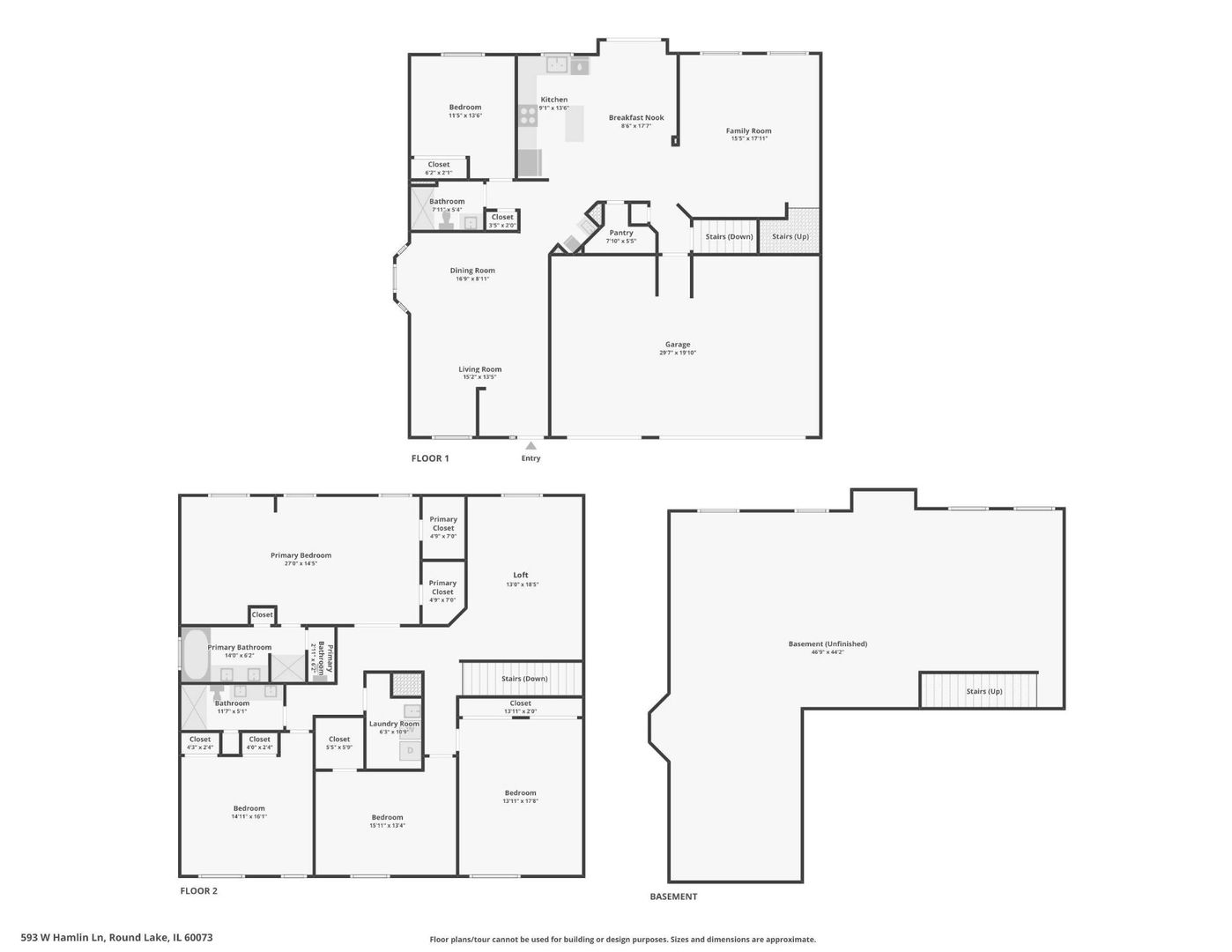 593 W Hamlin Lane, Round Lake, IL 60073