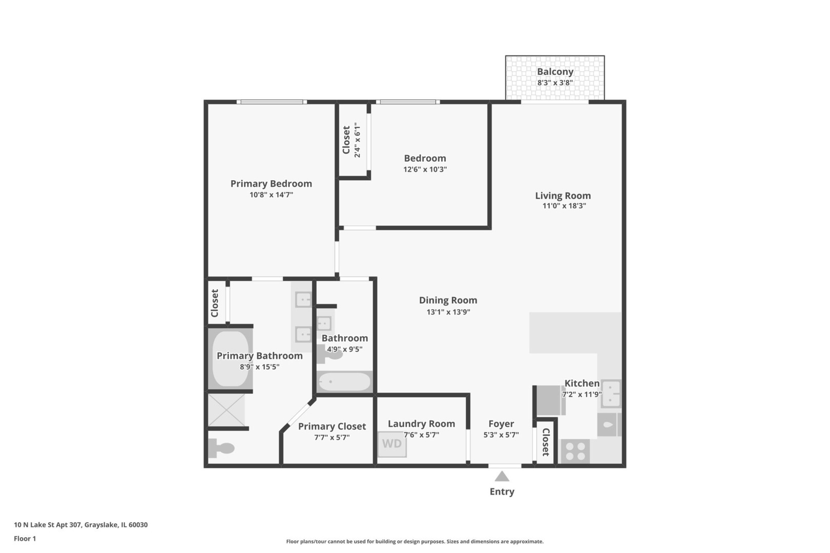 10 N Lake Street #307, Grayslake, IL 60030
