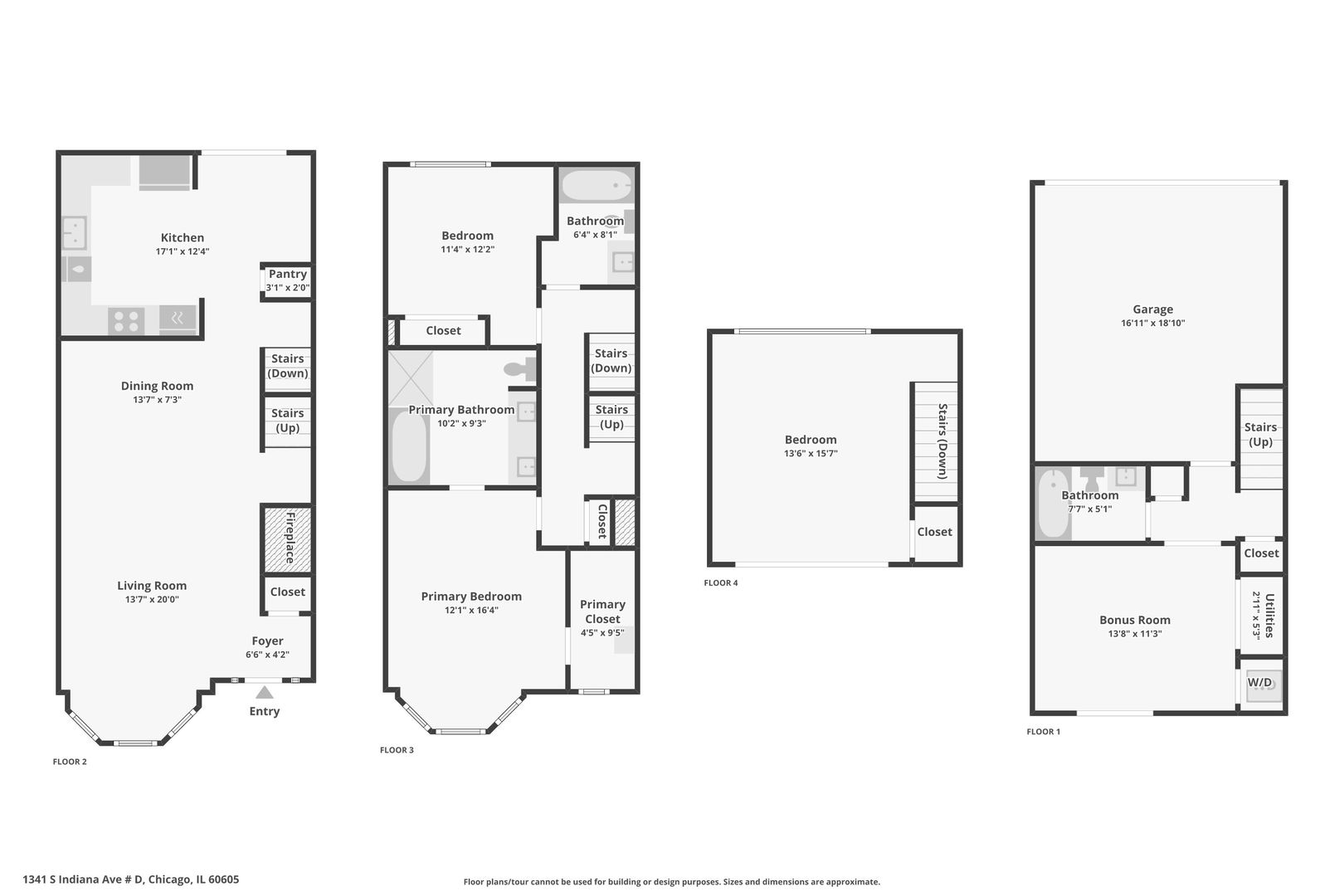 1341 S Indiana Avenue #D, Chicago, IL 60605