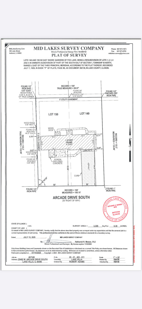 25462 W Arcade Drive, Lake Villa, IL 60046