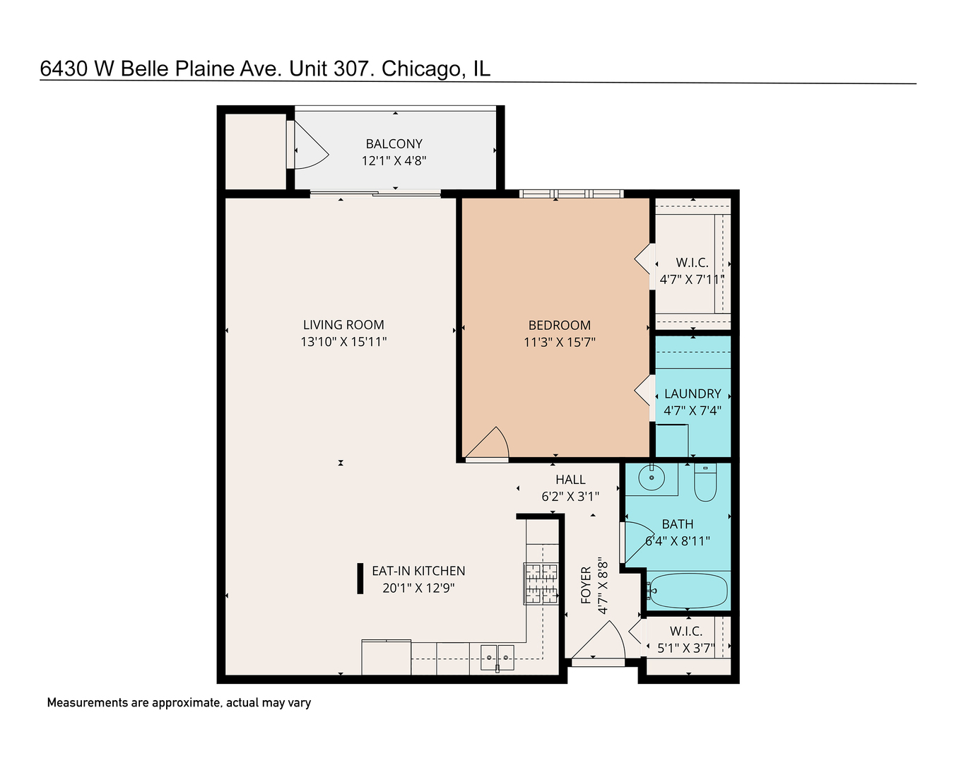 6430 W Belle Plaine Avenue #307, Chicago, IL 60634