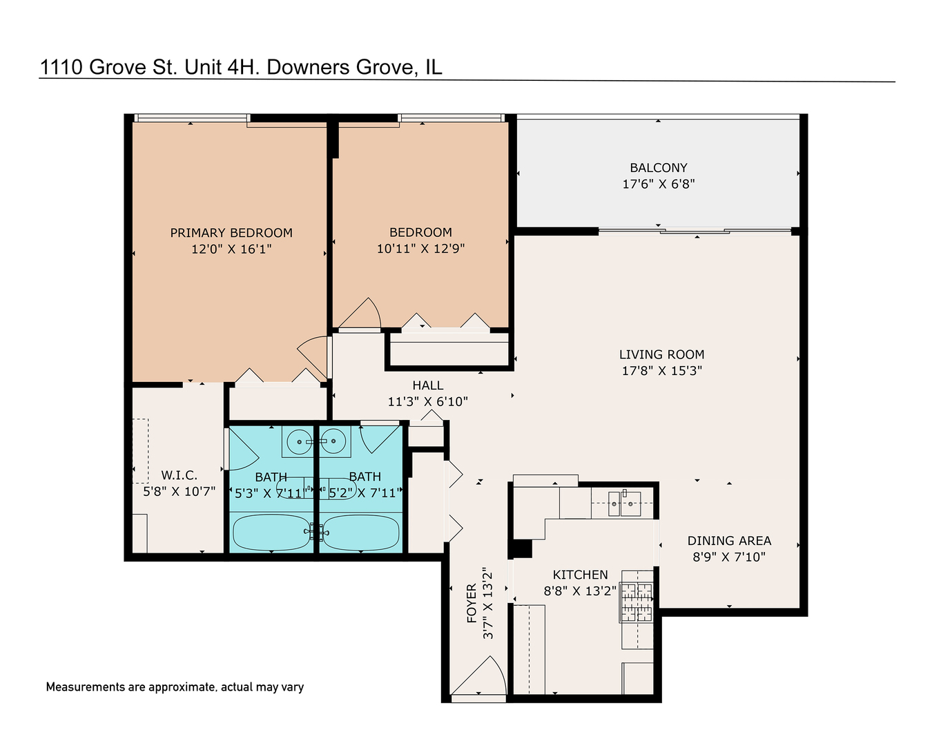 1110 Grove Street #4H, Downers Grove, IL 60515