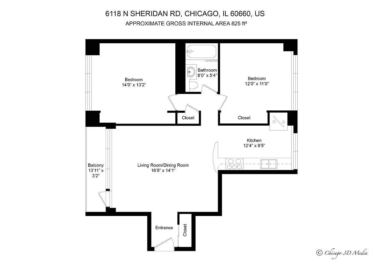 6118 N Sheridan Road #608, Chicago, IL 60660