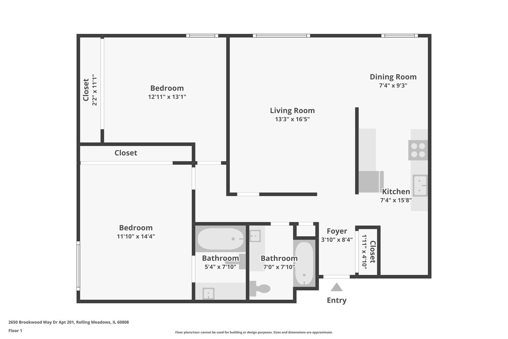 2650 Brookwood Way Drive #201B, Rolling Meadows, IL 60008