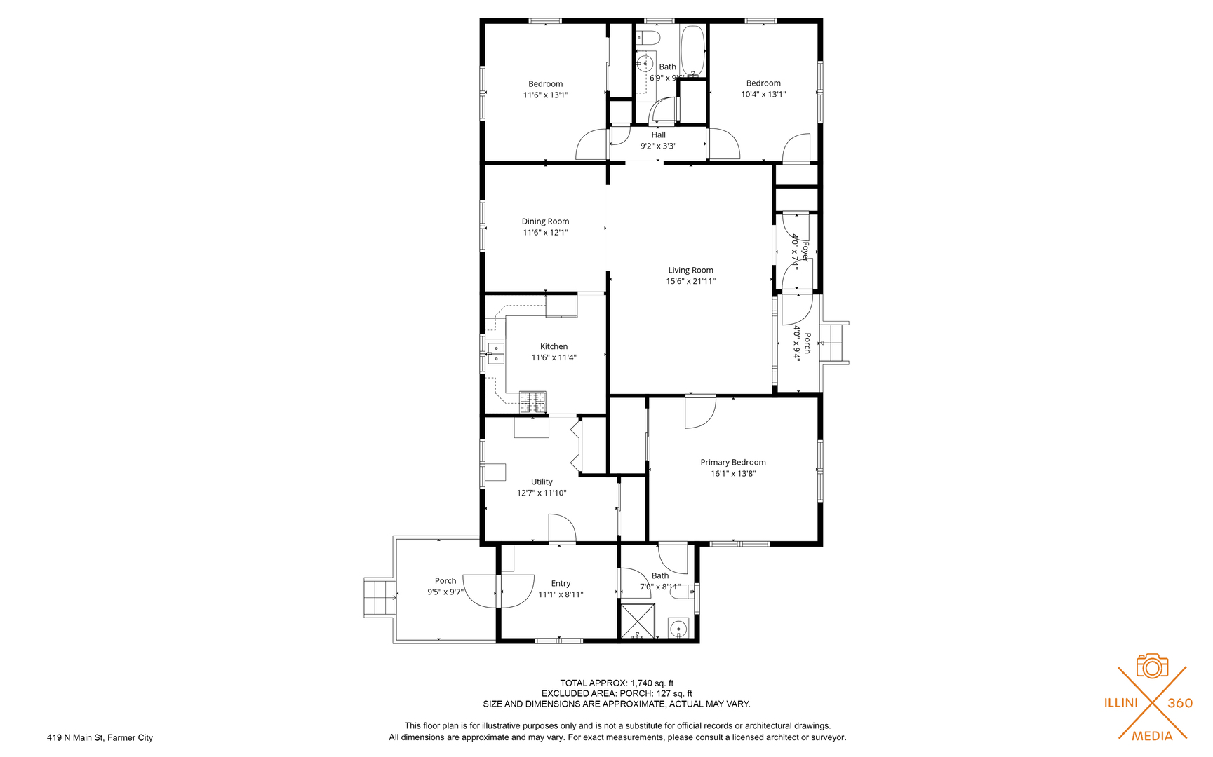 419 N MAIN Street, Farmer City, IL 61842