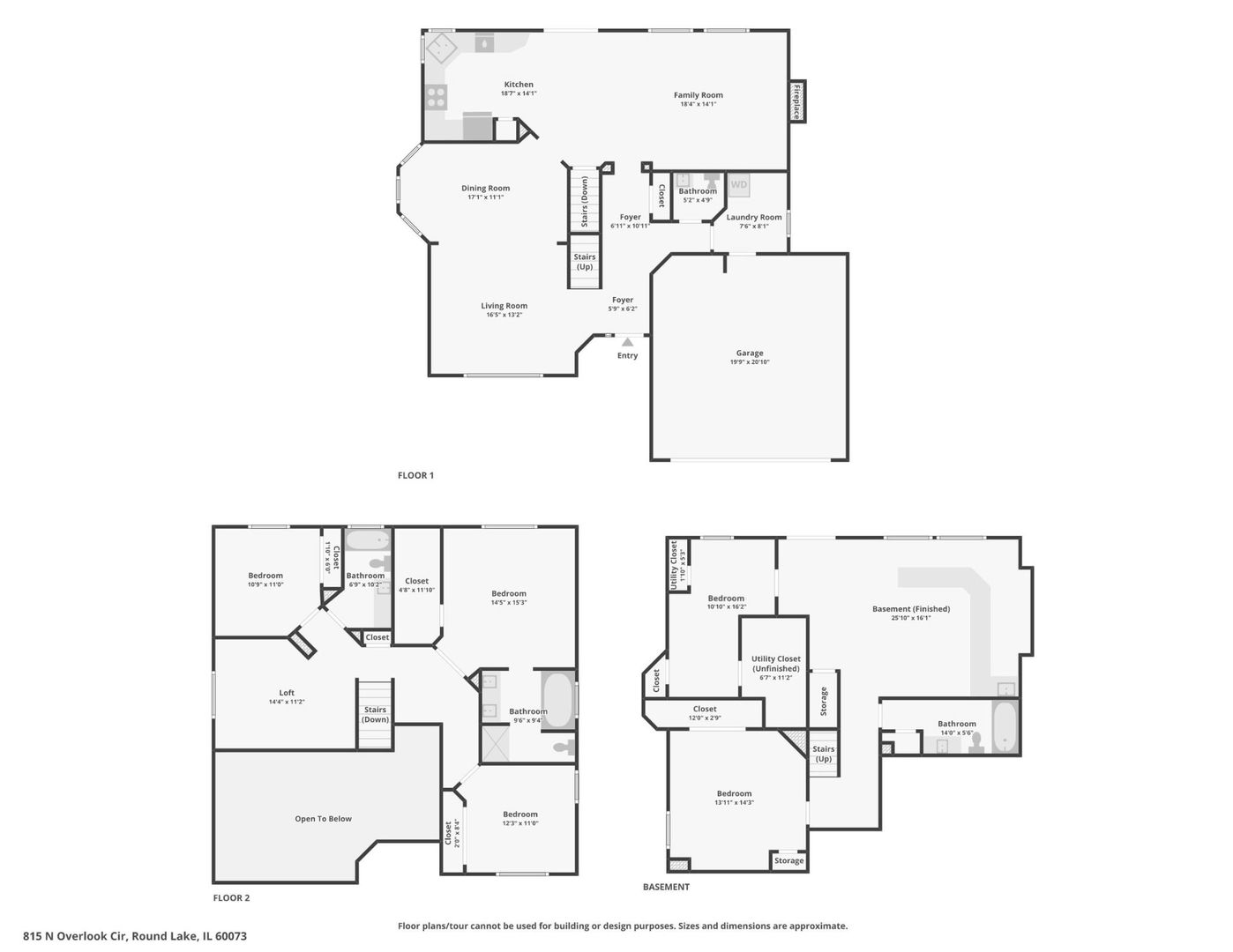 815 N Overlook Circle, Round Lake, IL 60073