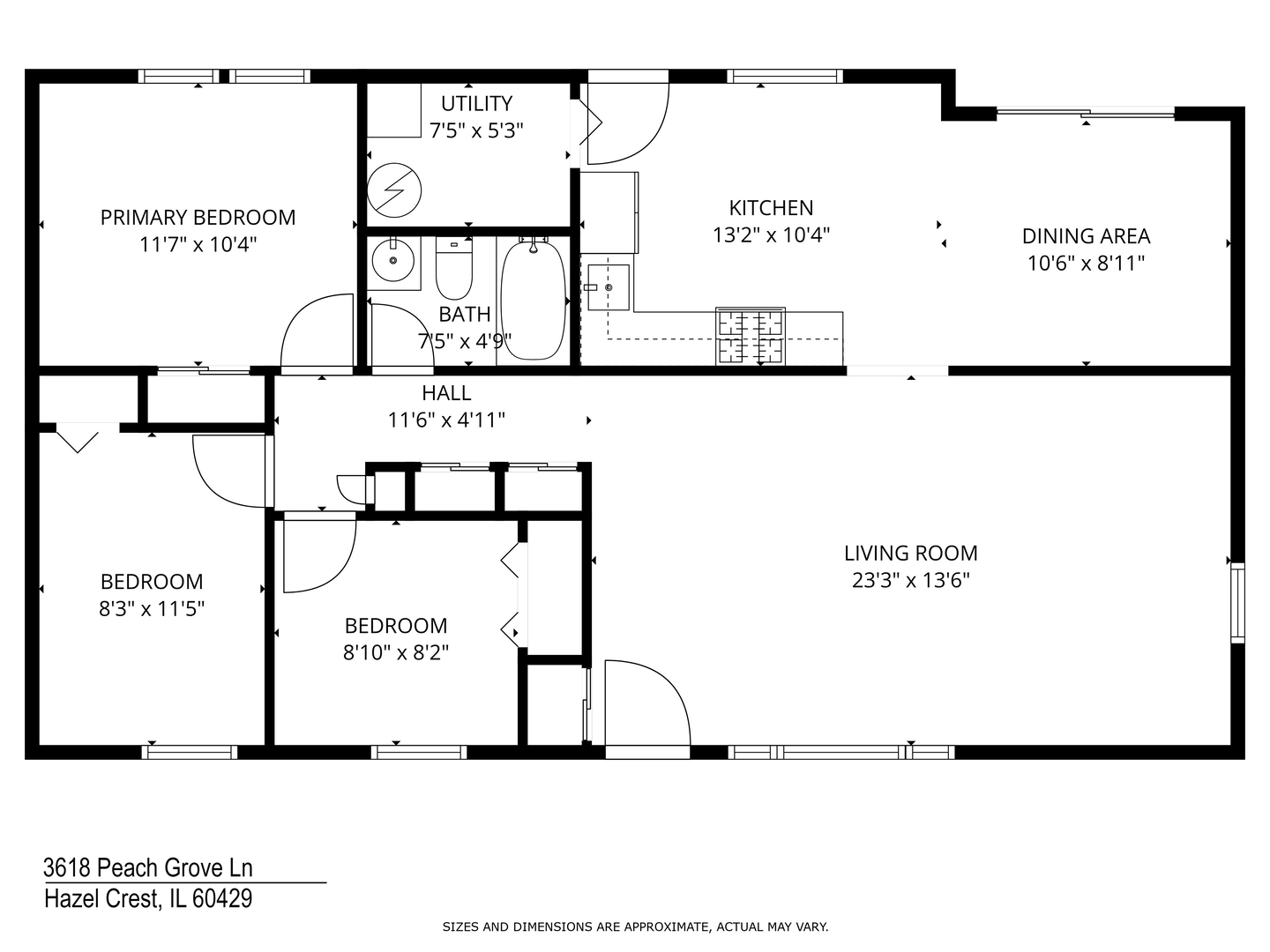 3618 PEACH GROVE Lane, Hazel Crest, IL 60429