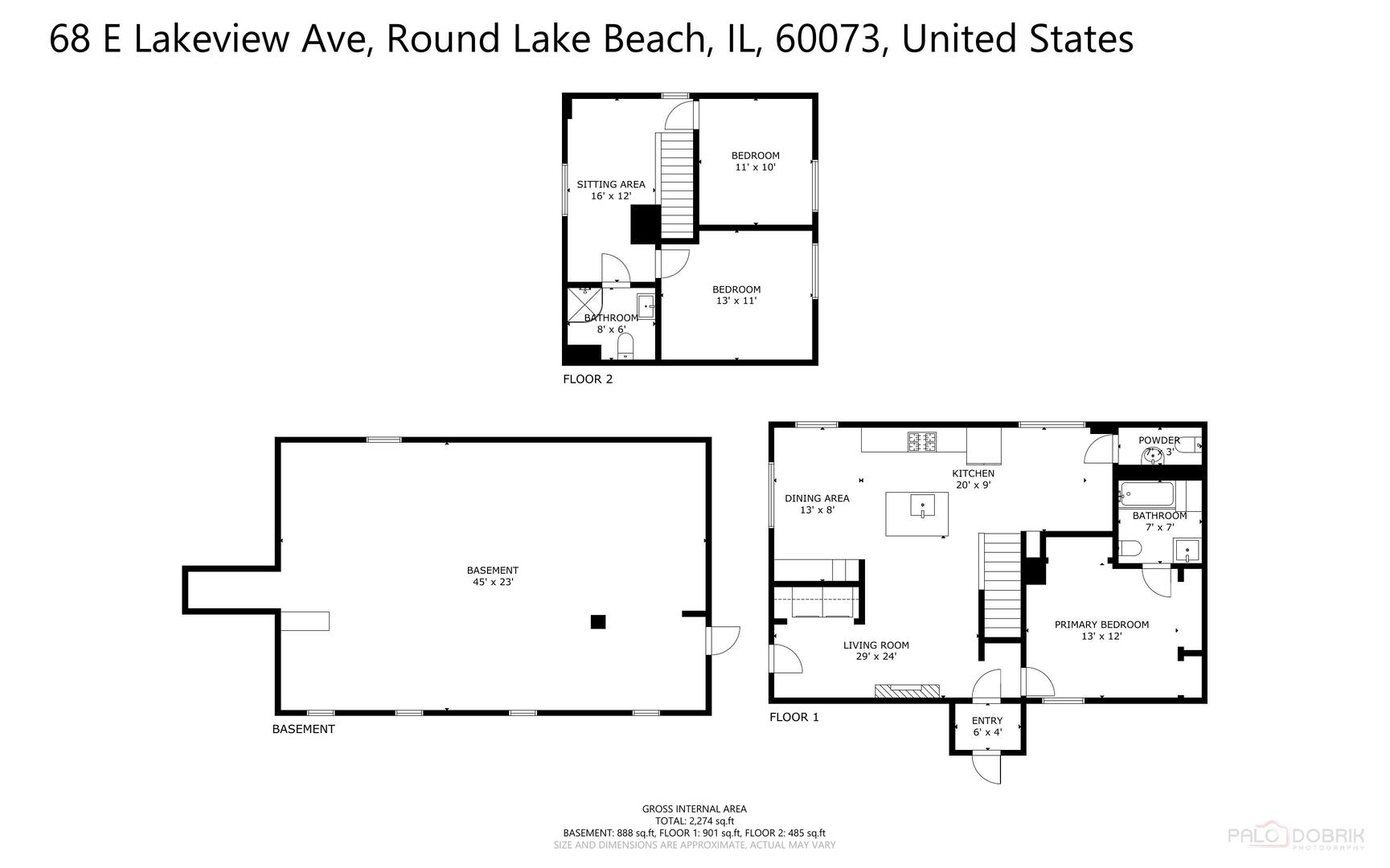 68 E Lakeview Avenue, Round Lake Beach, IL 60073