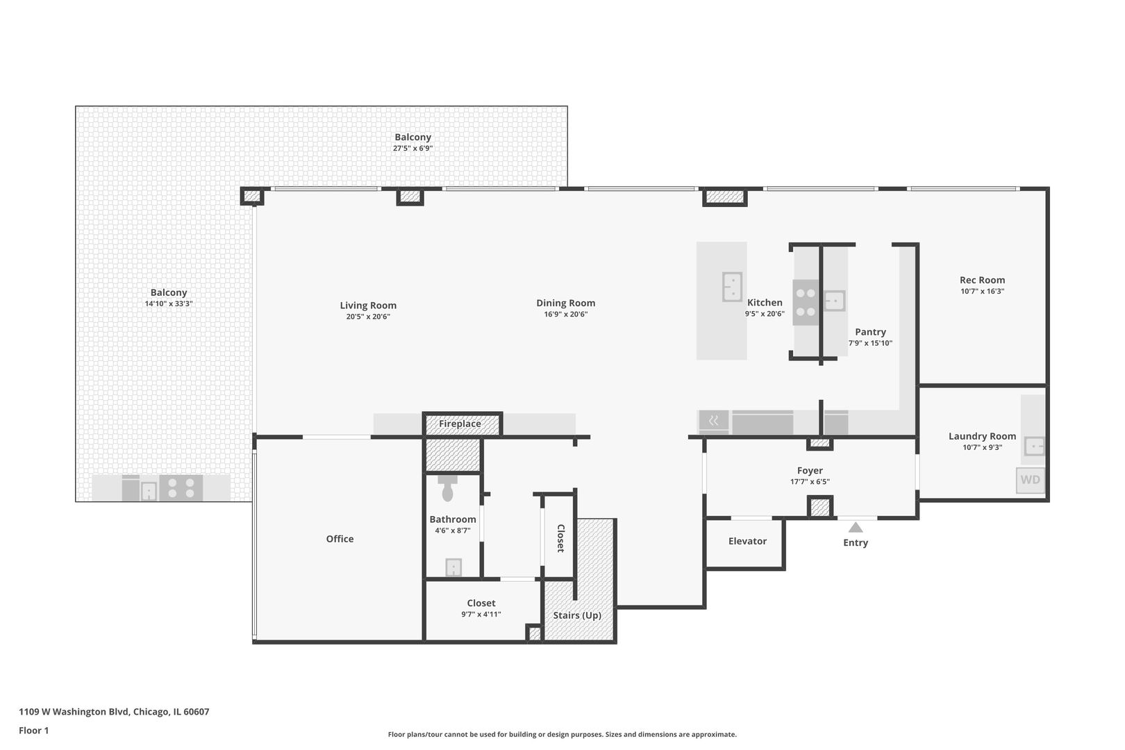 1109 W WASHINGTON Boulevard #8A, Chicago, IL 60607