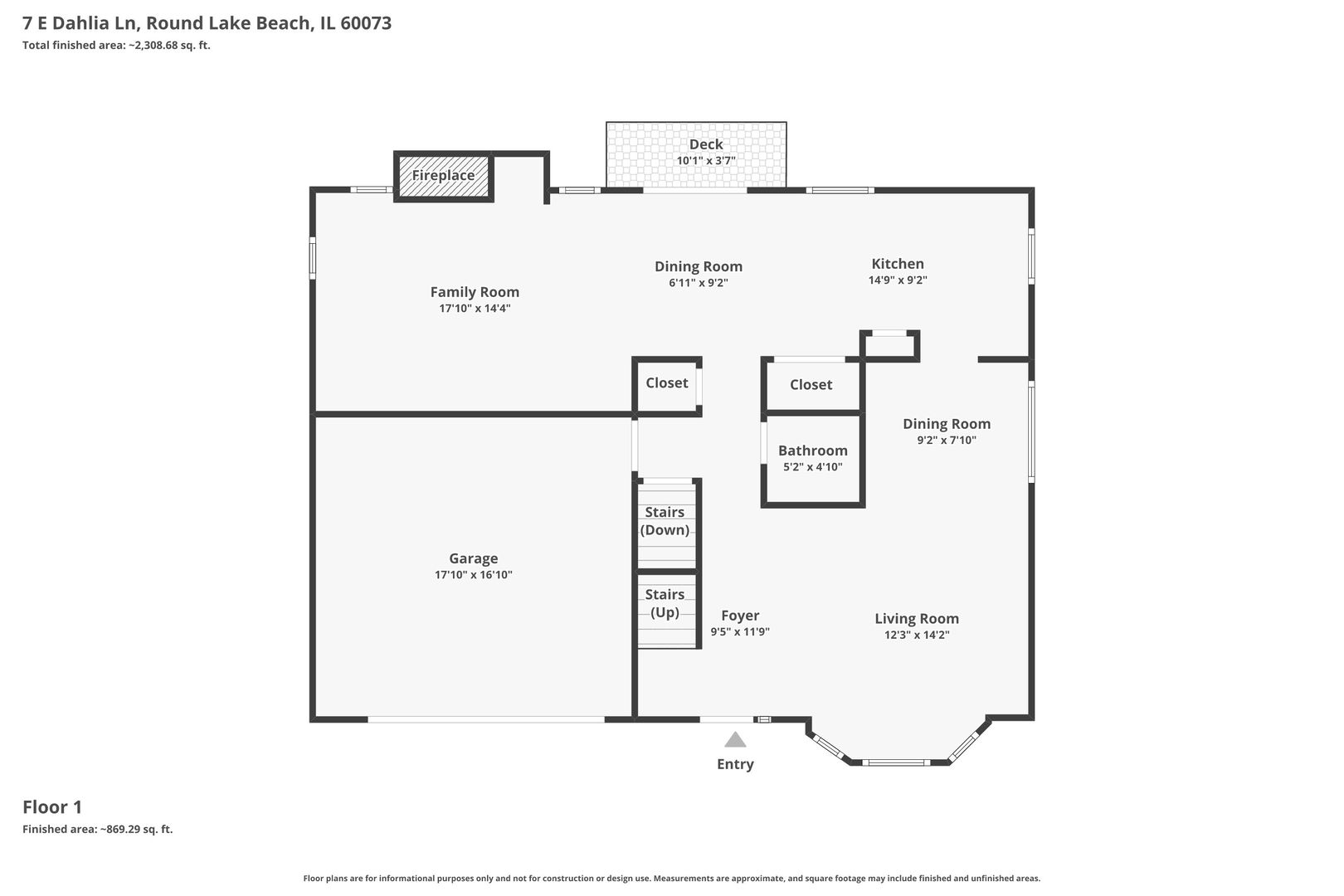 7 E Dahlia Lane, Round Lake Beach, IL 60073