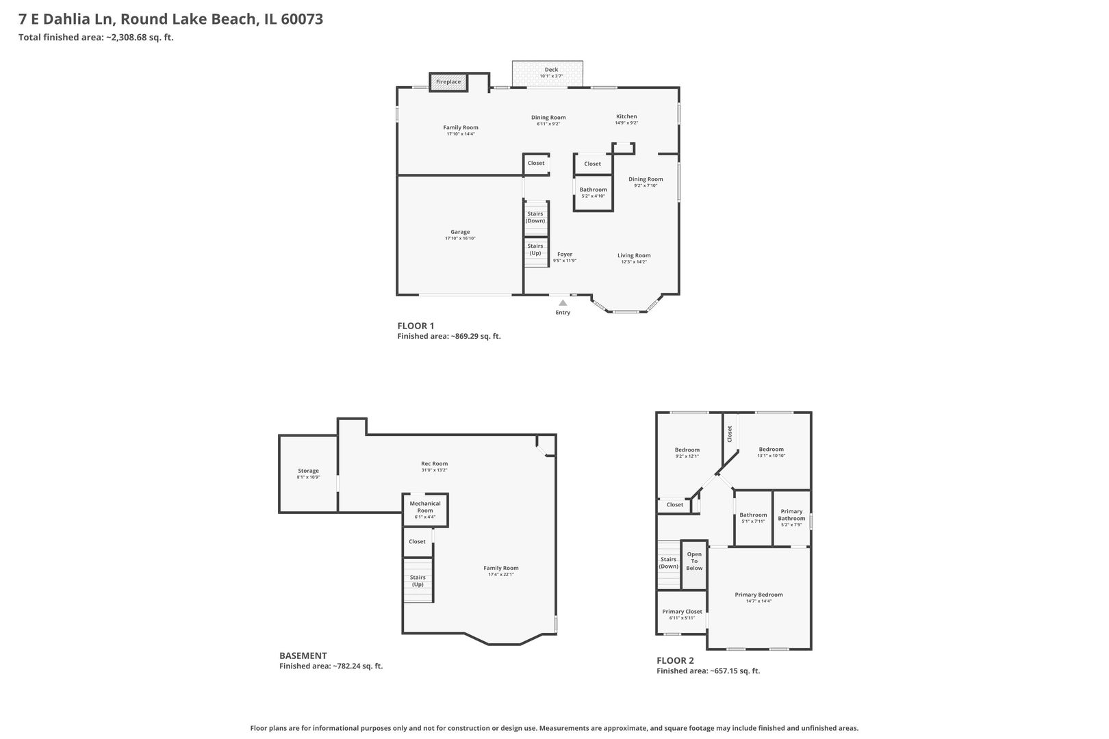 7 E Dahlia Lane, Round Lake Beach, IL 60073